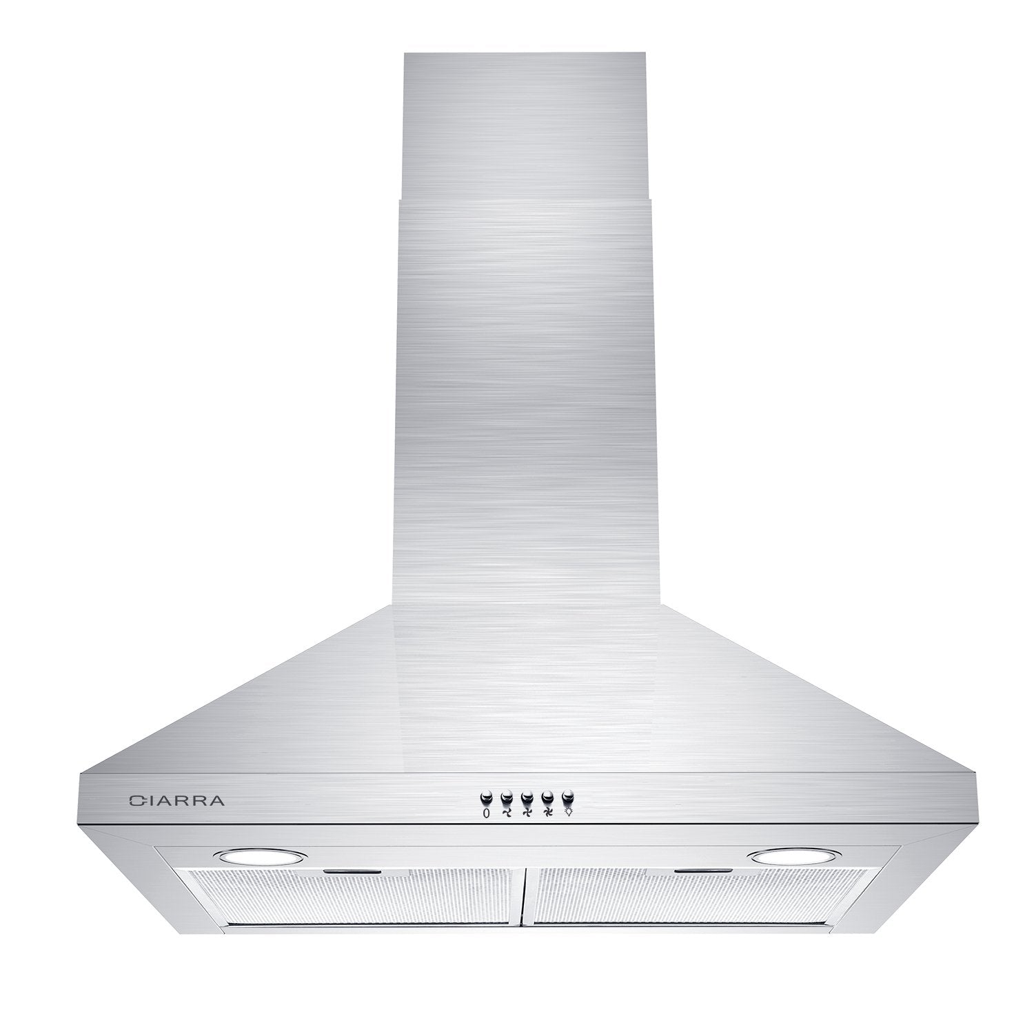CIARRA 30 Inch Wall Mount Stainless Steel Chimney Range Hood - CAS75206P OW - Powerful 900 CFM Kitchen Vent Hood with LED Lights - Perfect for Modern Home Cooking & Grilling