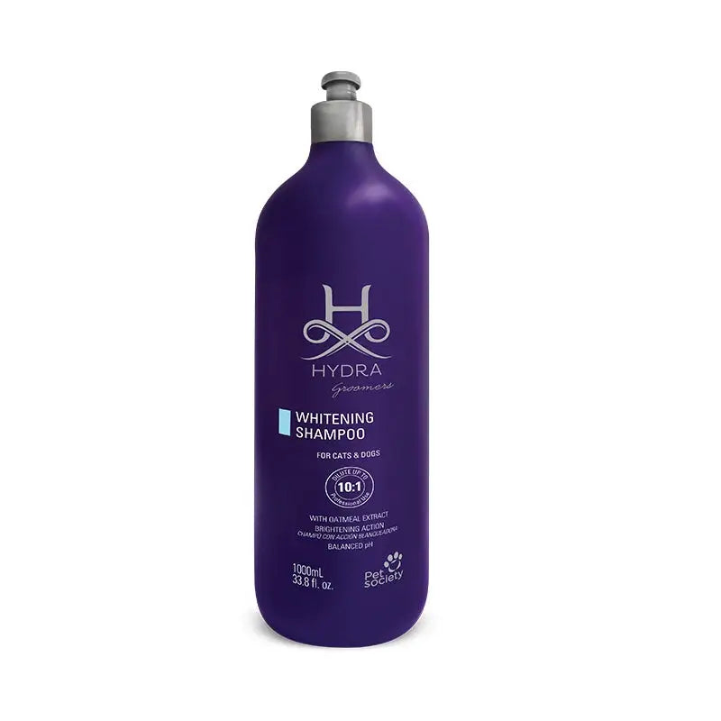Hydra Whitening Pet Shampoo for Dogs & Cats - Brightens & Deodorizes Coat (16oz & 32oz) | Perfect for White Fur & Smelly Pets - Bath, Grooming & Odor Control Solution