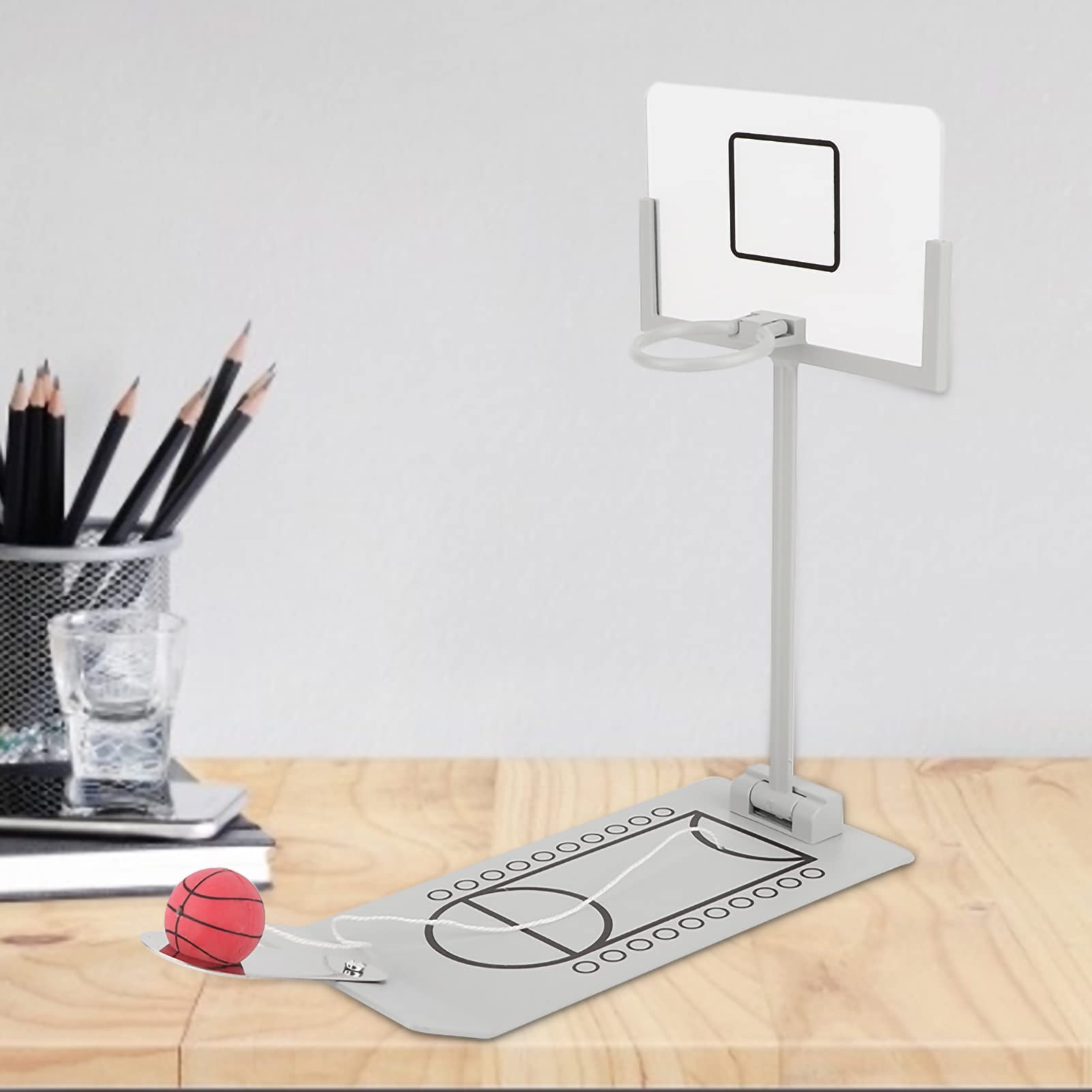 FIYO Mini Desktop Basketball Game - Fun Stress Relief Toy for Office & Home, Creative Mini Basketball Shooting Machine for Kids & Adults, Perfect Desk Decor & Leisure Activity Gift