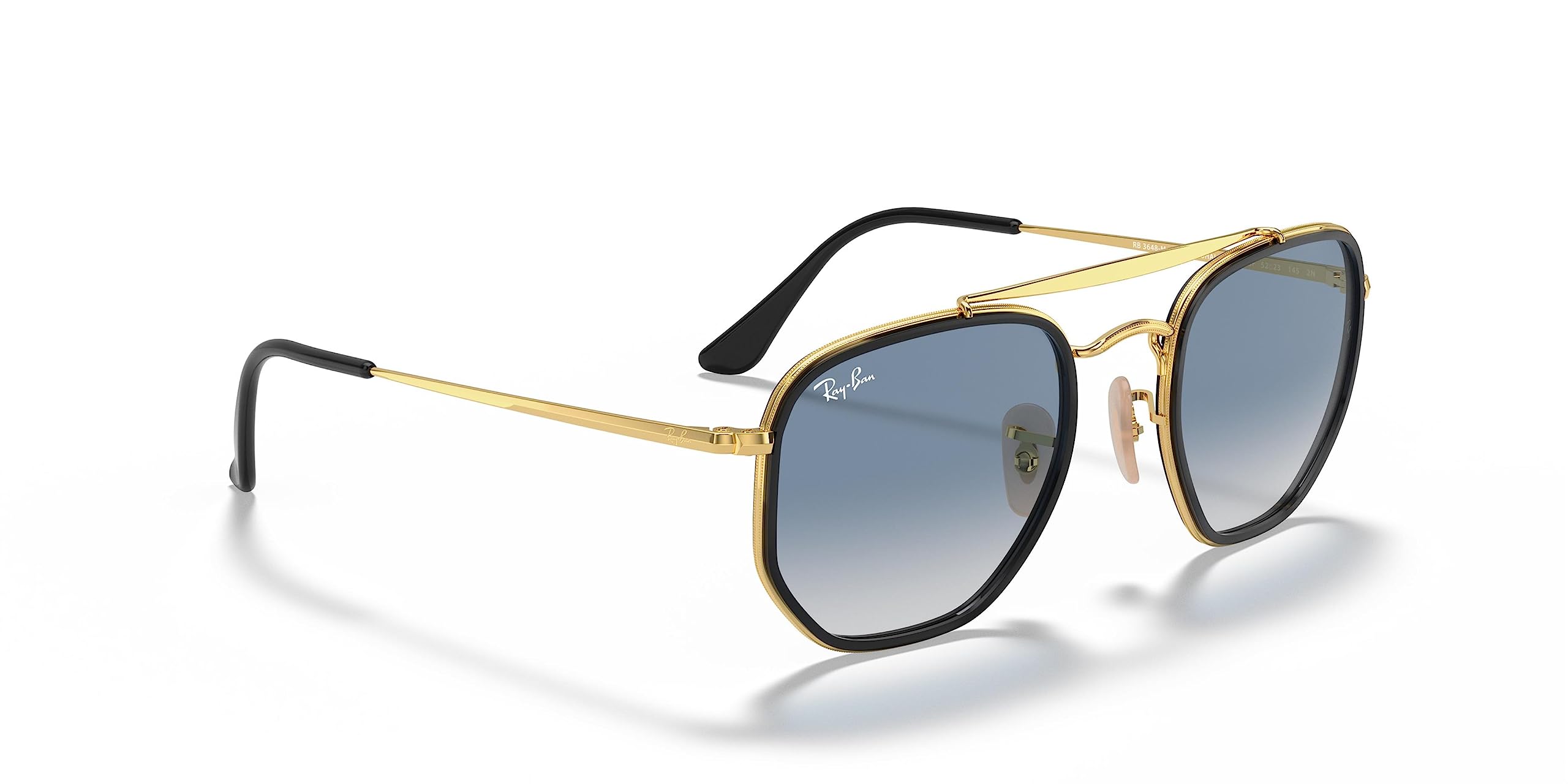 Ray-Ban Unisex RB3648M Sunglasses - Gold Frame, One Size - Classic Aviator Style for Men & Women - Perfect for Driving, Travel & Outdoor Activities