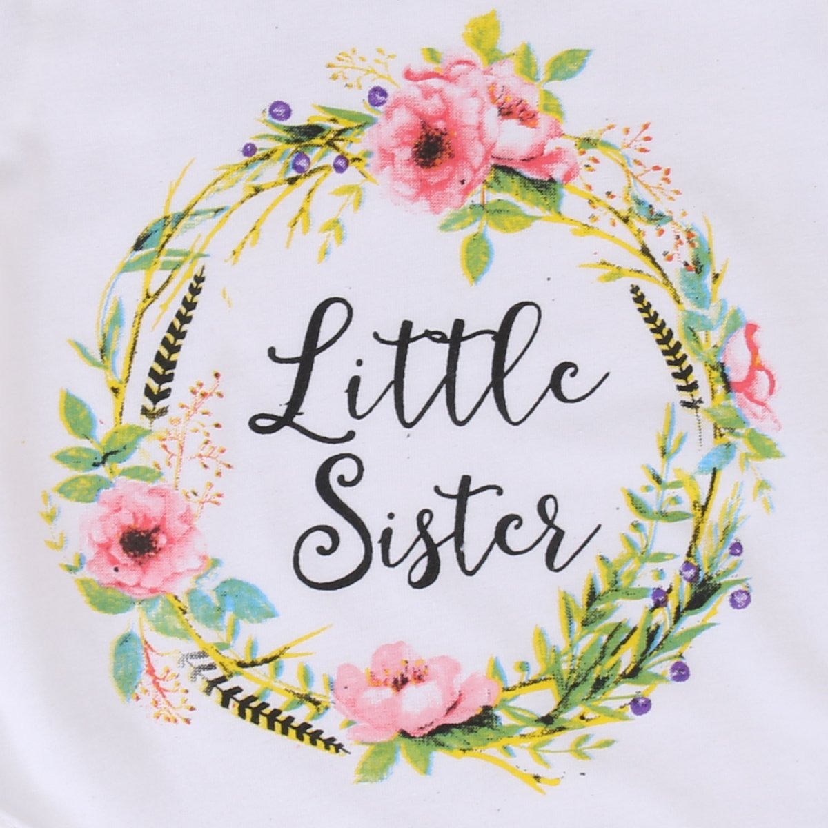 Big Sister Little Sister Matching Outfits - Baby Girl Romper Bodysuit & Tee Shirt Set - Cute Sibling Clothes for Newborn Infant Kids | Perfect for Family Photos, Birthday Parties & Special Occasions