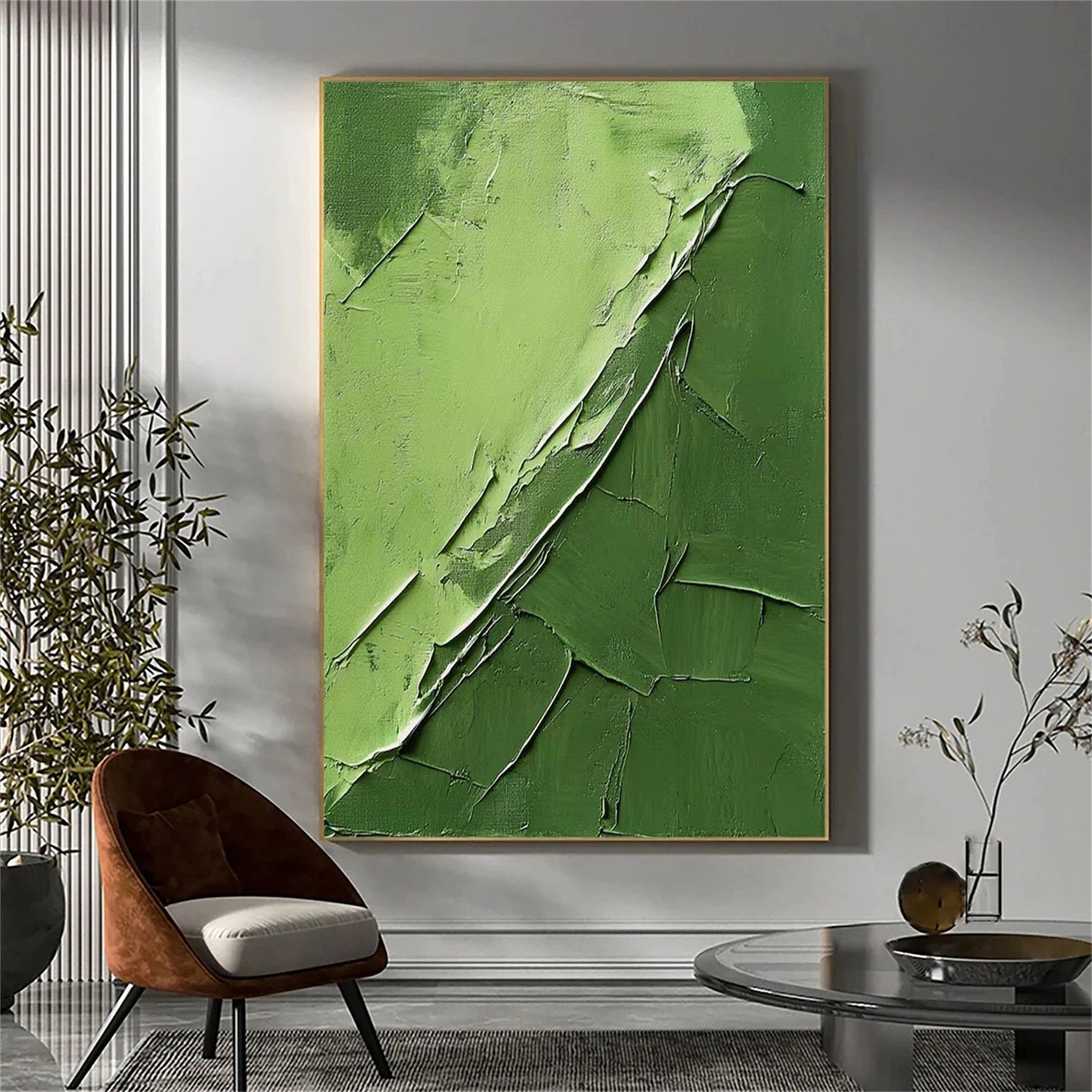 Blue & Green Abstract Art Print #BG107 - Modern Wall Decor for Living Room, Bedroom & Office