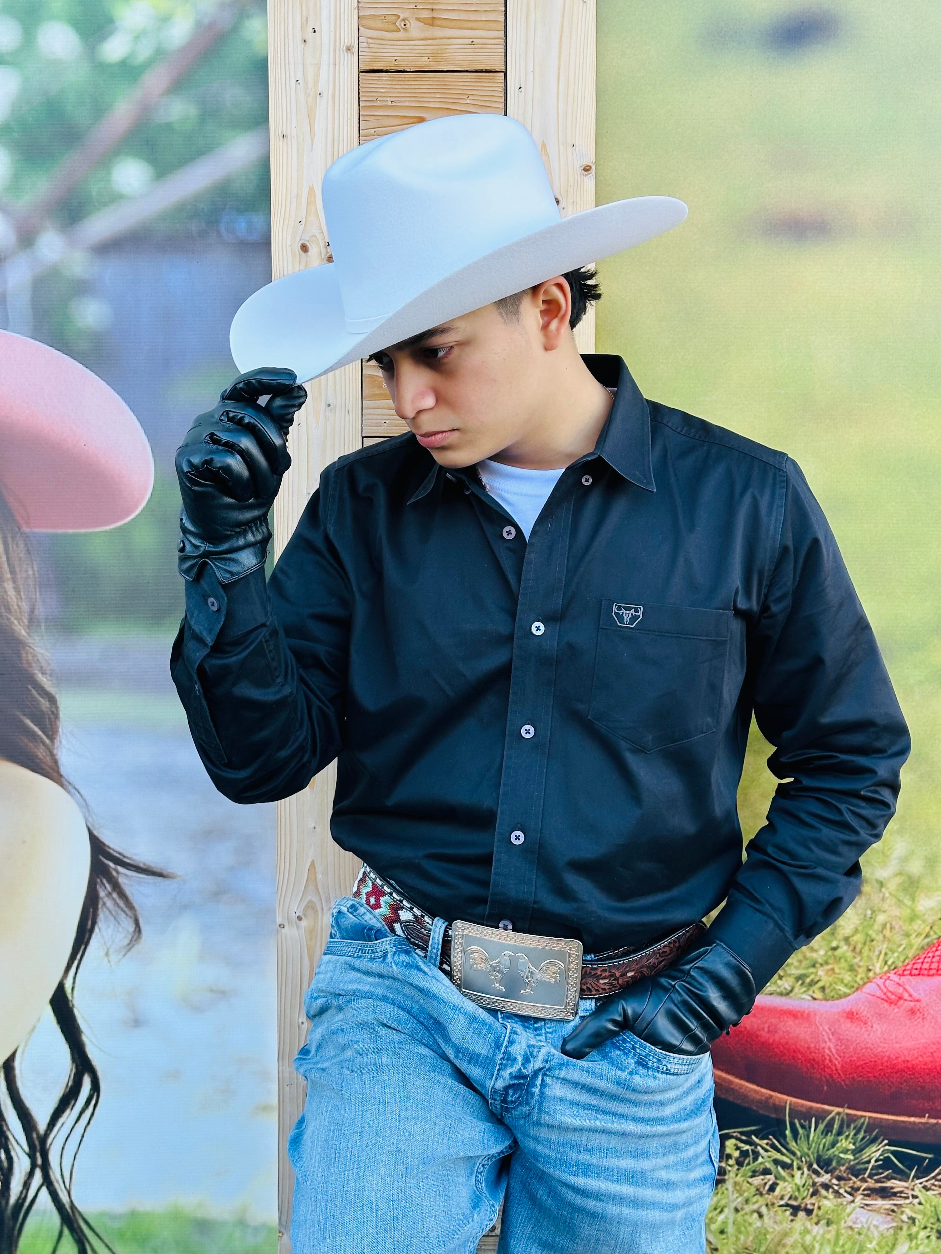 Rock'em 10X Johnson Premium Felt Cowboy Hat for Men - Western Style Rancher Hat for Outdoor, Rodeo, and Country Music Events