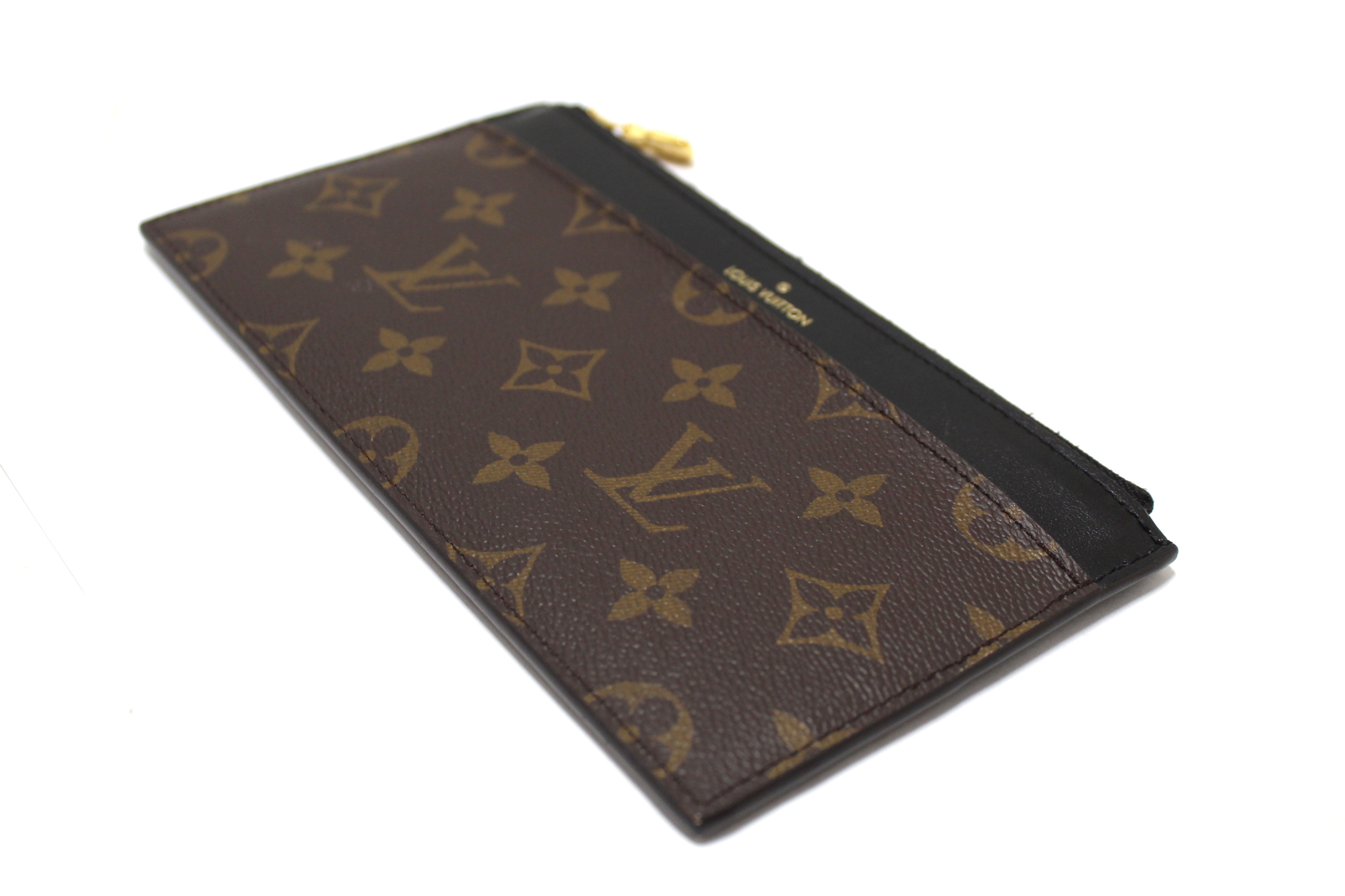 Authentic Louis Vuitton Monogram Black Leather Slim Wallet - Luxury Designer Purse for Women, Perfect for Everyday Use & Special Occasions