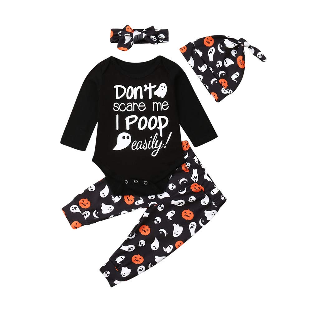 My First Halloween Romper Bodysuit - Striped Pumpkin Smile Outfit for Baby Girls & Boys | Infant Halloween Costume for Photo Shoots & Trick-or-Treating