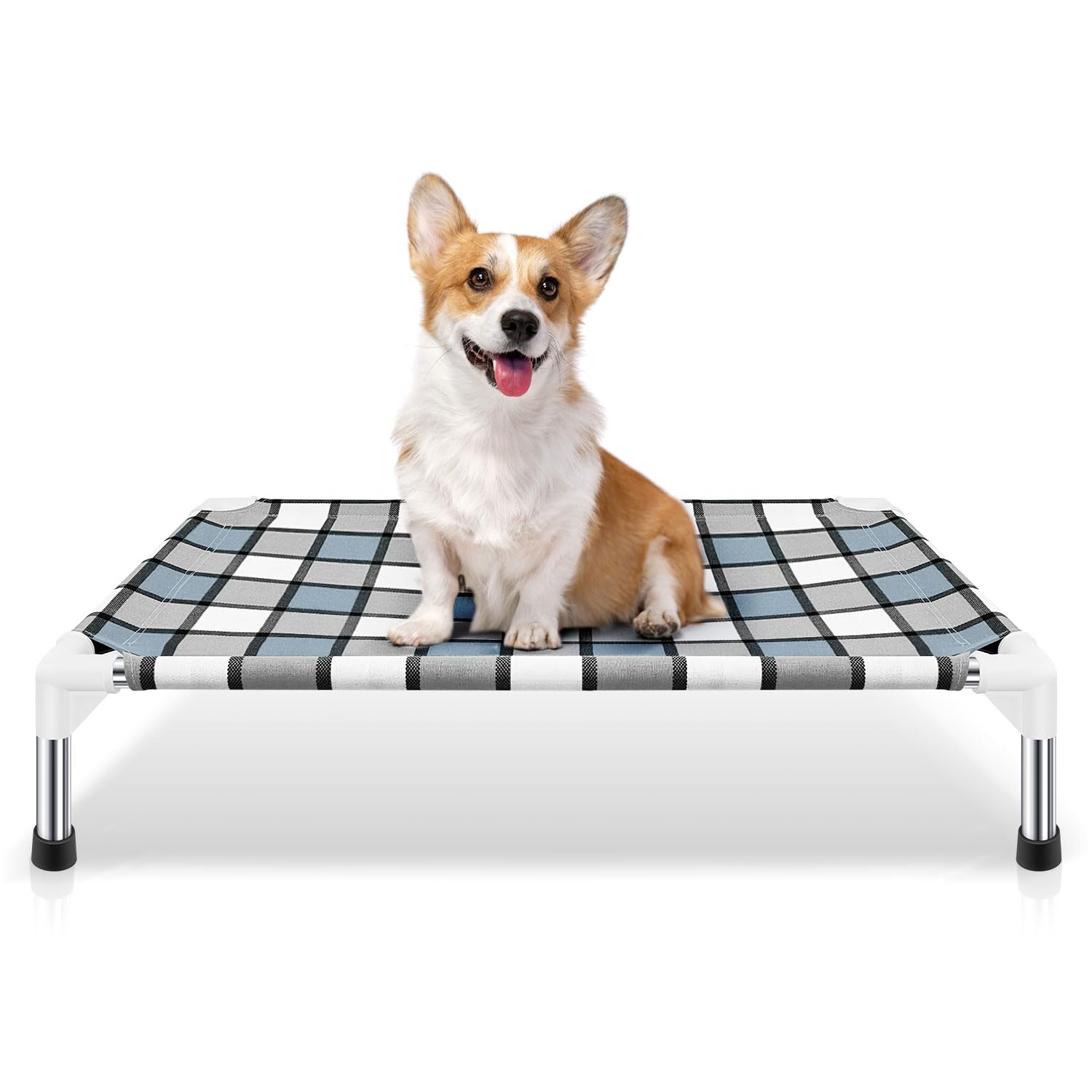 Elevated Dog Bed - Raised Cooling Pet Bed for Small & Medium Dogs - Breathable Mesh Design for Indoor & Outdoor Use - Perfect for Home, Yard, Camping & Travel