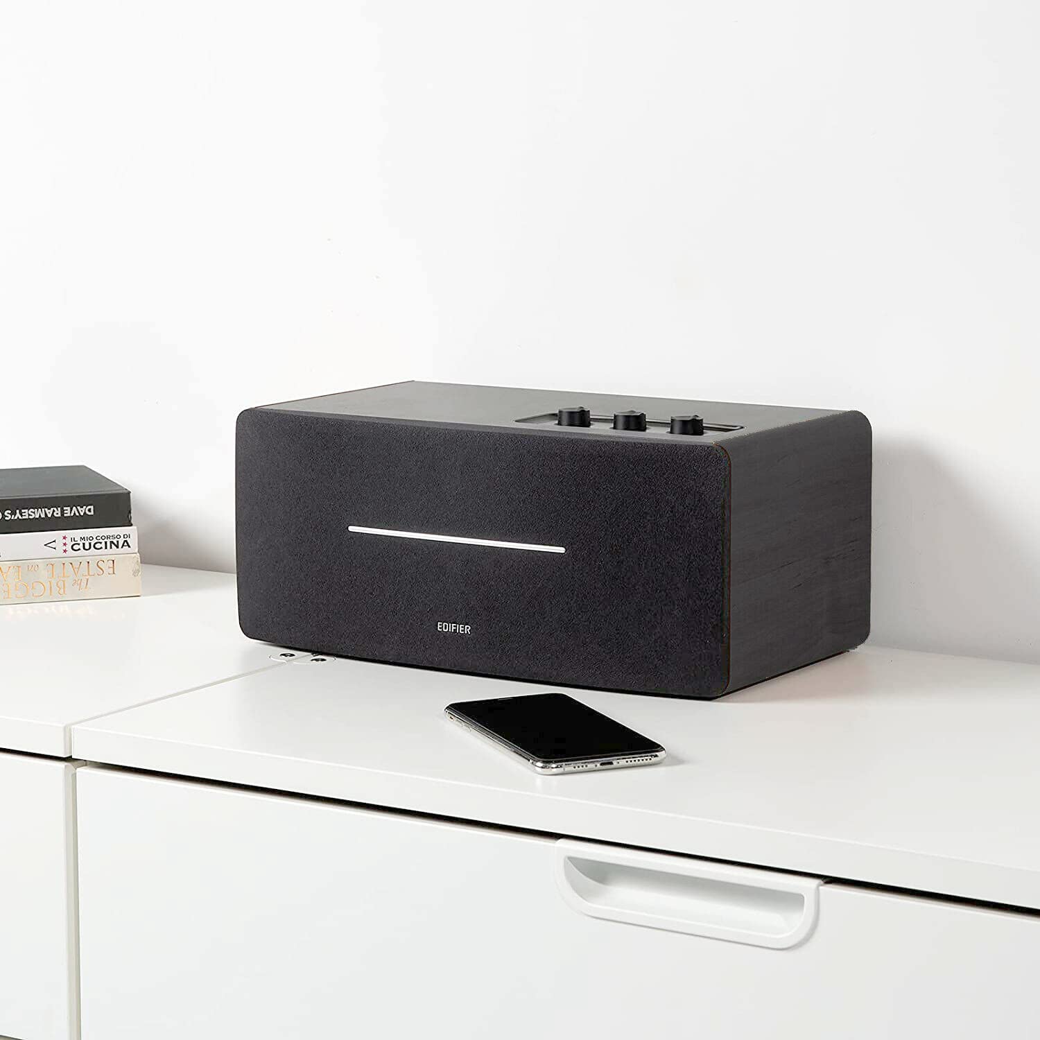 Edifier D12 Bookshelf Speakers - 70W RMS Bluetooth Stereo Speakers with Subwoofer Line Out - Premium Sound for Home, Office & Gaming (Black) - Perfect for Music, Movies & PC Audio