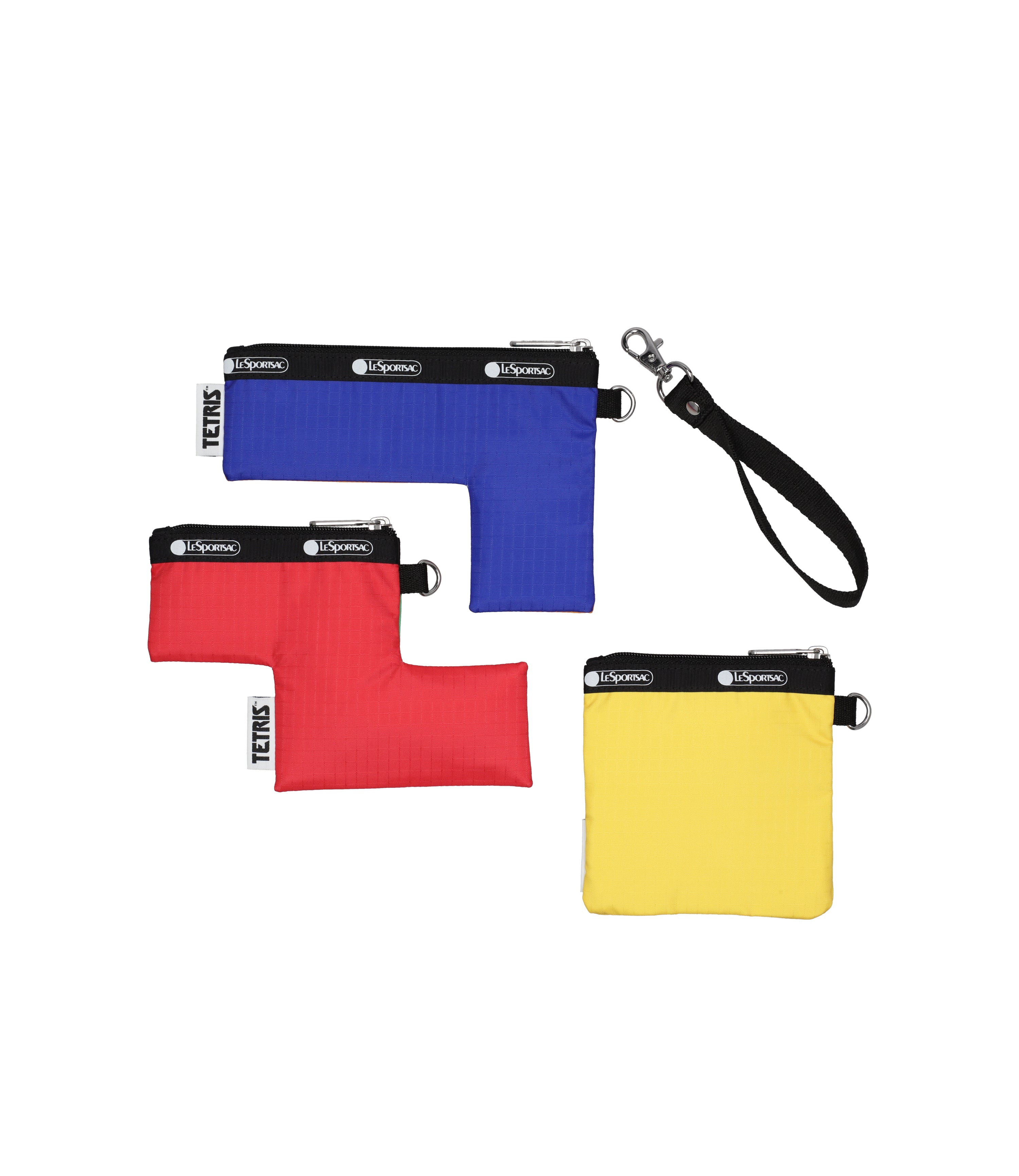 Tetris™ Zip Pouch Set - 3-Piece Waterproof Travel Organizer for Cosmetics, Stationery & Small Accessories | Perfect for Travel, Office & School Essentials