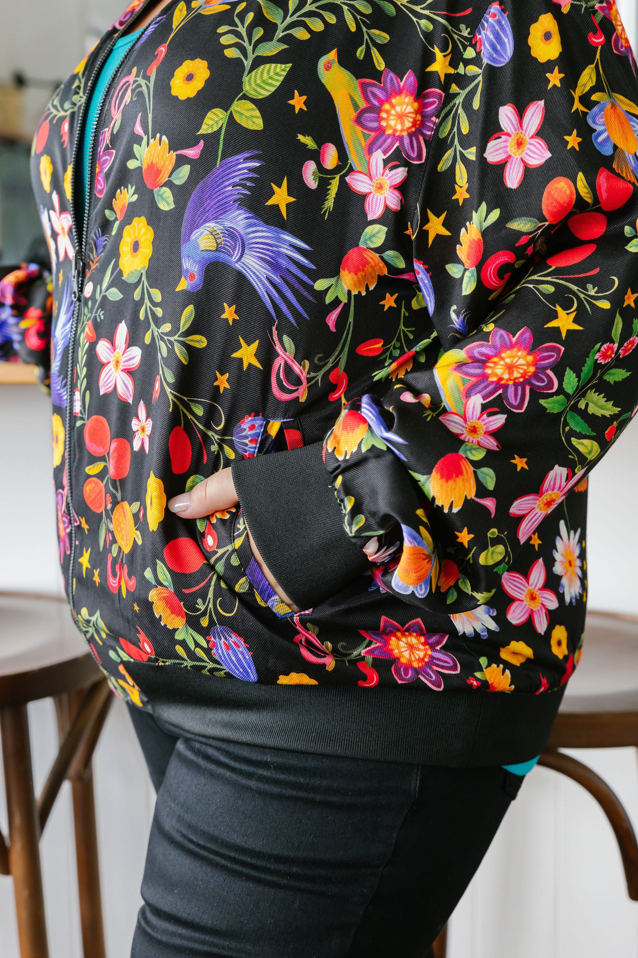 Mylie Reversible Bomber Jacket - Star Crossed Lover & L'Amour - Stylish Women's Outerwear for Casual Wear & Date Nights