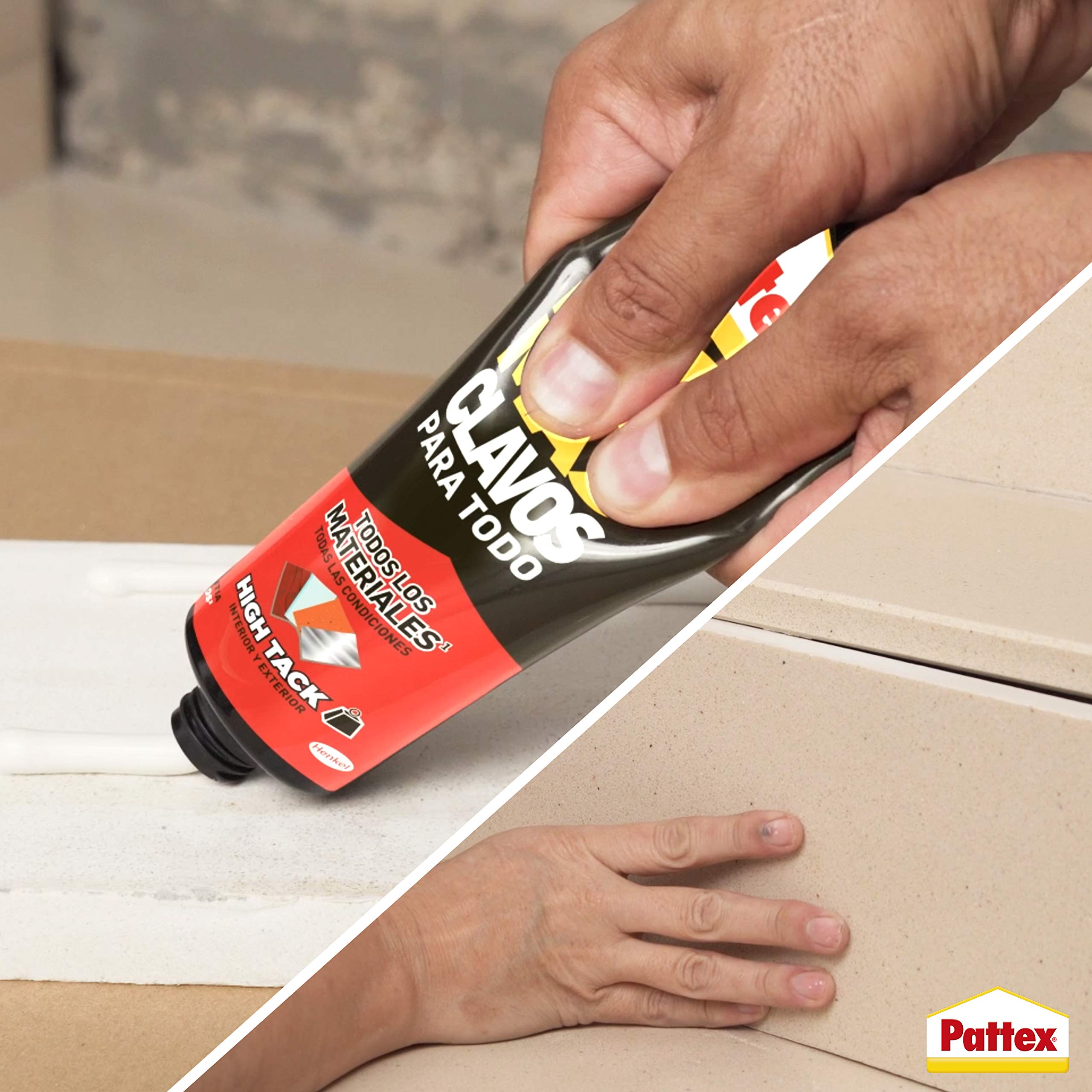Pattex No More Nails Heavy Duty Construction Adhesive - 2498466 - Strong Bonding Solution for Wood, Metal, Ceramic & More | Perfect for Home Repairs, DIY Projects & Construction Work