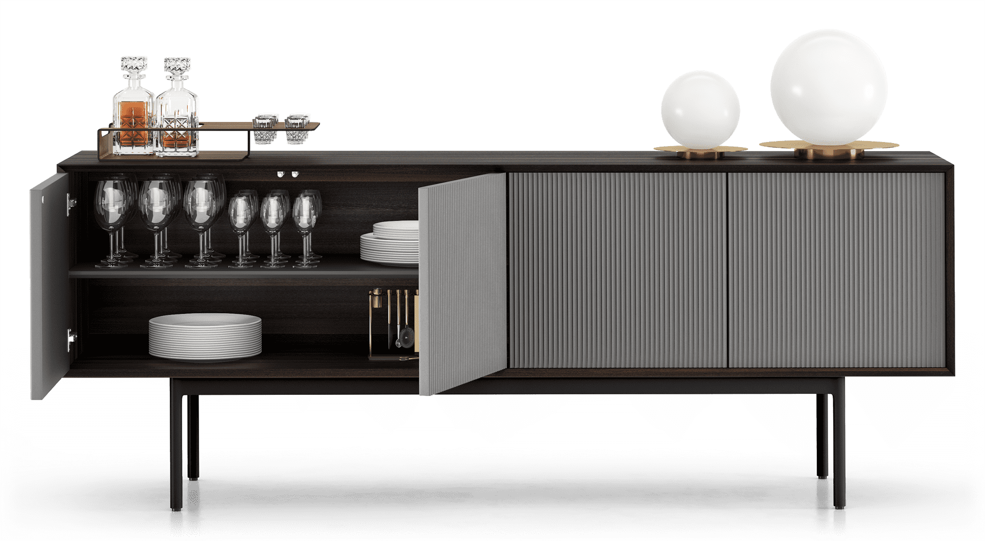 Suttonne Modern Dining Sideboard Buffet Cabinet - 2 Color Options for Living Room, Dining Room & Entryway Storage