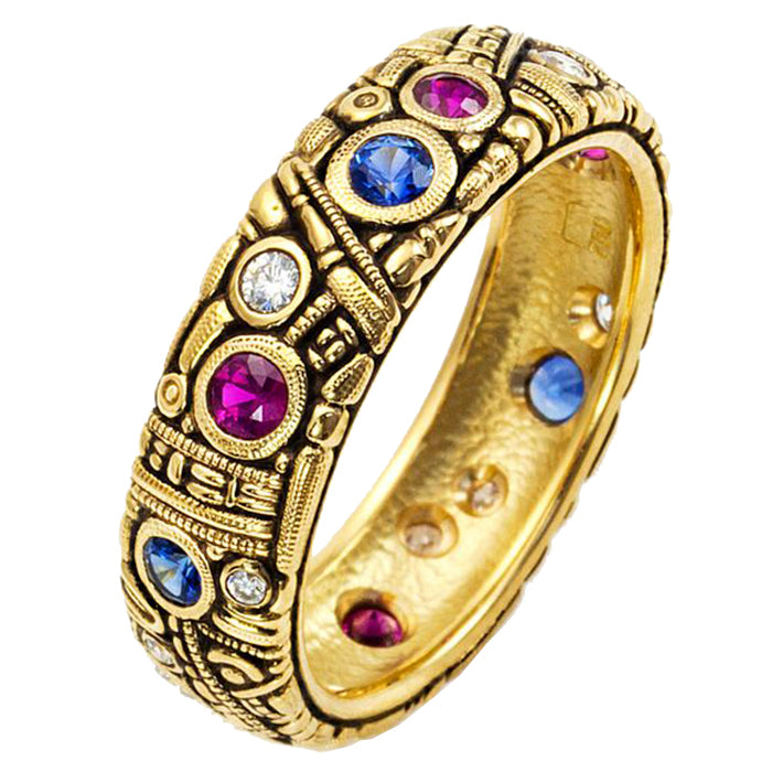 Alex Sepkus Wide Band Ring Size 7F - Elegant Handcrafted Jewelry for Women, Perfect for Weddings, Anniversaries & Special Occasions