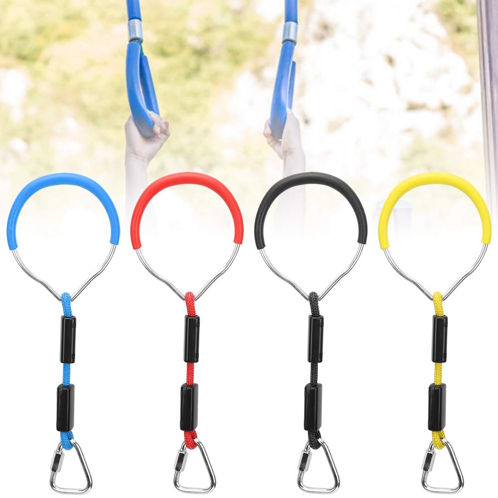 Premium Gymnastic Rings Set of 4 - Heavy Duty 120KG Capacity Outdoor Fitness Rings for Adults & Kids - Perfect for CrossFit, Home Workouts, Park Training and Playground Activities