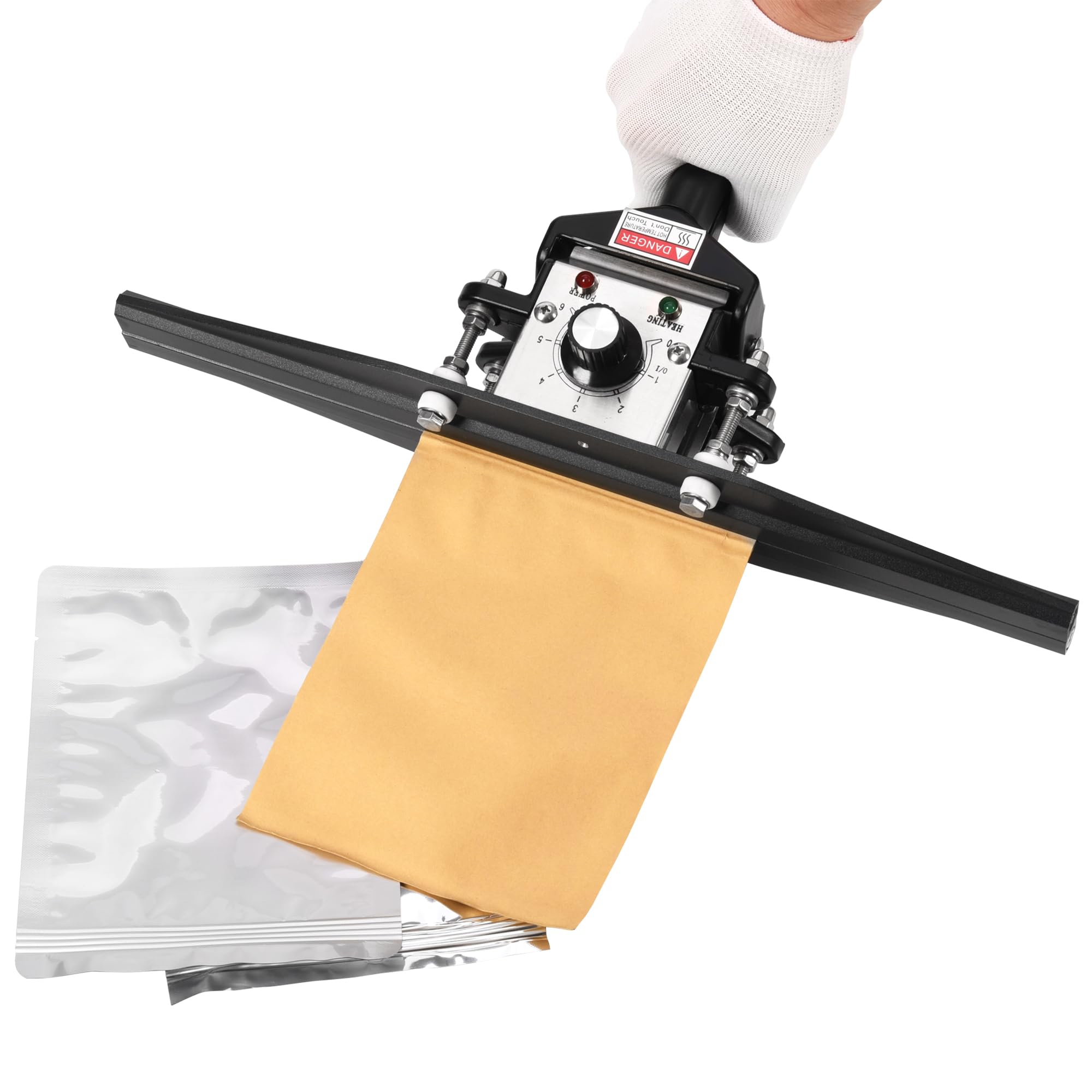 FKR400SGPKME Mylar Bag Sealer - Portable Handheld Heat Sealer for 16 Inch Snack & Food Storage Bags | Perfect for Vacuum Sealing, Coffee Beans, Nuts & Long-Term Food Preservation