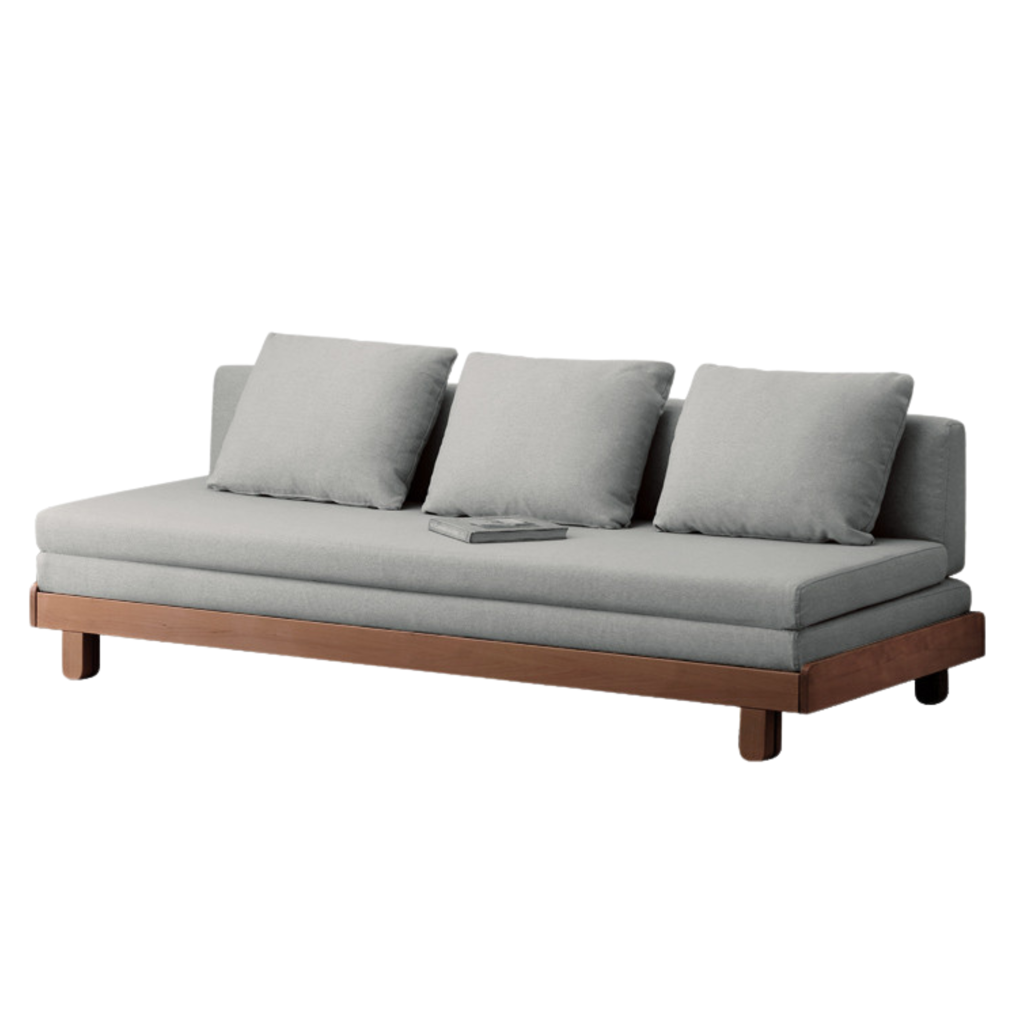 Solid Oak & Beech Wood Sofa Bed - Convertible Sleeper Sofa for Small Spaces, Guest Room & Living Room Furniture - Durable & Stylish Modern Design