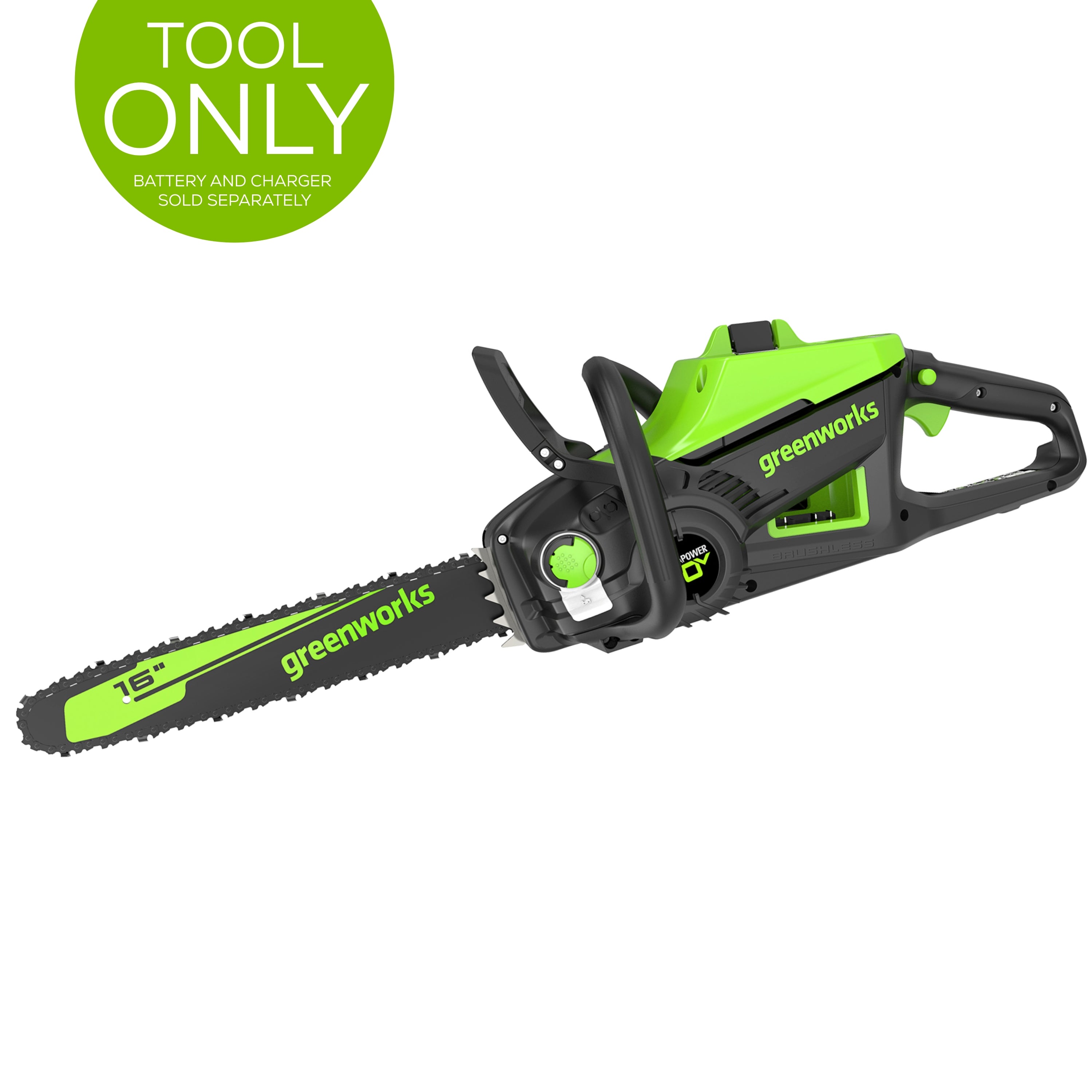 60V 16-Inch Cordless Battery Chainsaw 2.0kW Power (Tool Only) - Perfect for Tree Trimming, Firewood Cutting, and Yard Maintenance