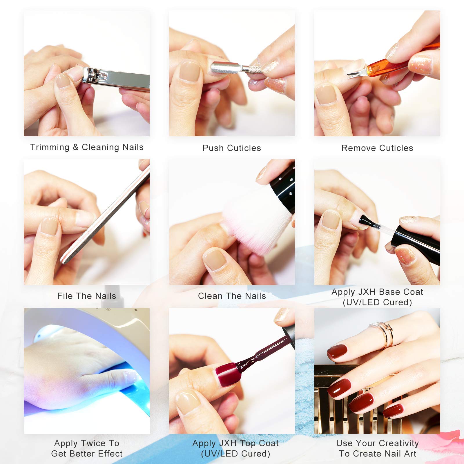 JXH 15ml Bright Orange Soak Off Gel Nail Polish - Professional UV LED Gel for Salon & Home DIY Manicure | Long-Lasting, Chip-Resistant Nail Art Colors (0.5oz) | Perfect for Summer Nails, Bridal Designs & Party Looks
