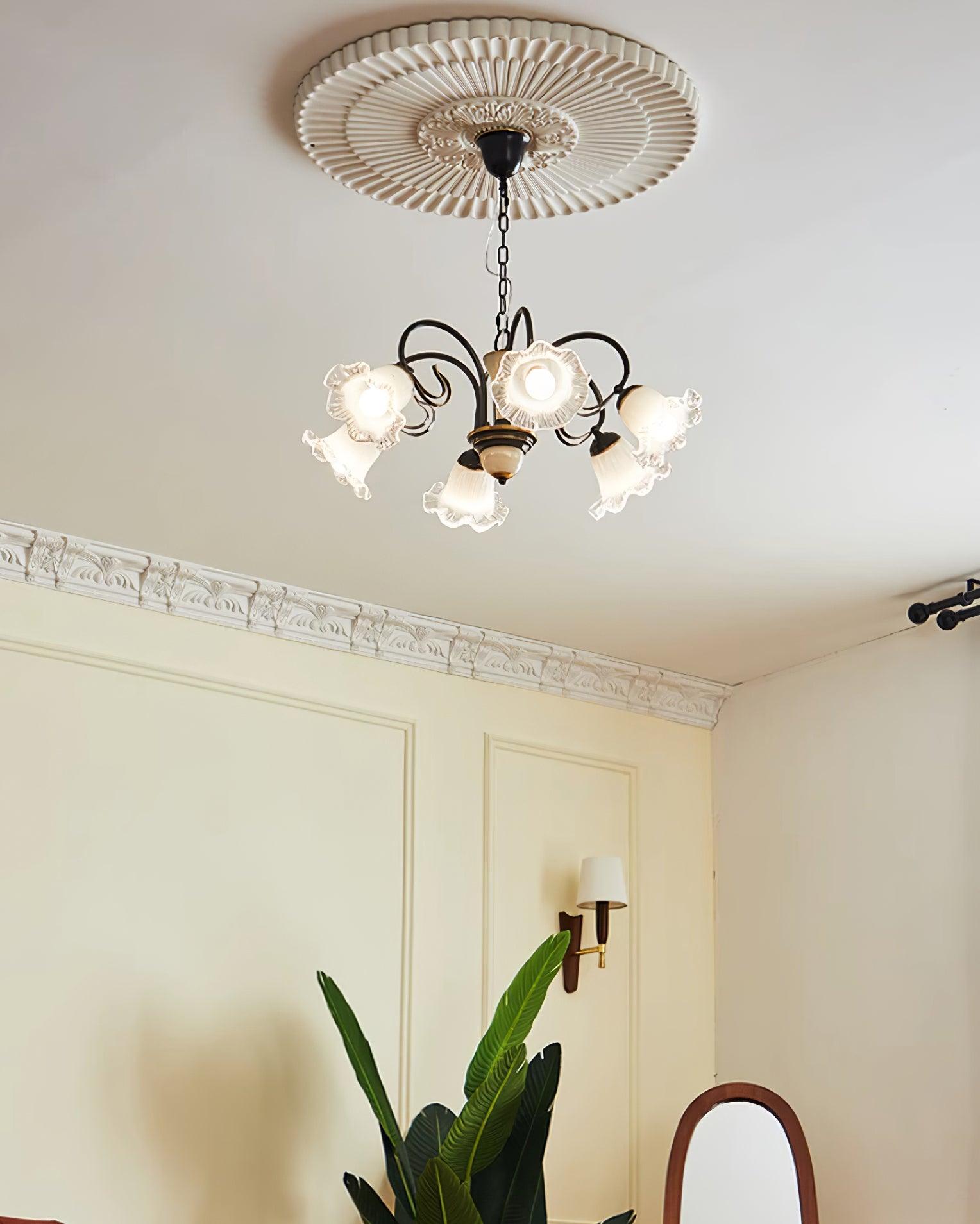 Elegant Luce Black Chandelier - Modern Crystal Ceiling Light Fixture for Dining Room, Bedroom & Living Room Decor