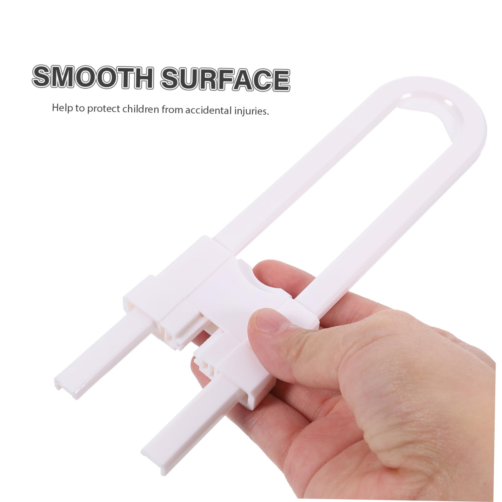 8-Piece Baby Safety Locks - Childproof Cabinet Latches for Sliding Doors & Drawers | U-Shaped Baby Proofing Locks for Kitchen, Bathroom & Nursery Safety (White) - Prevent Toddler Access to Hazardous Areas