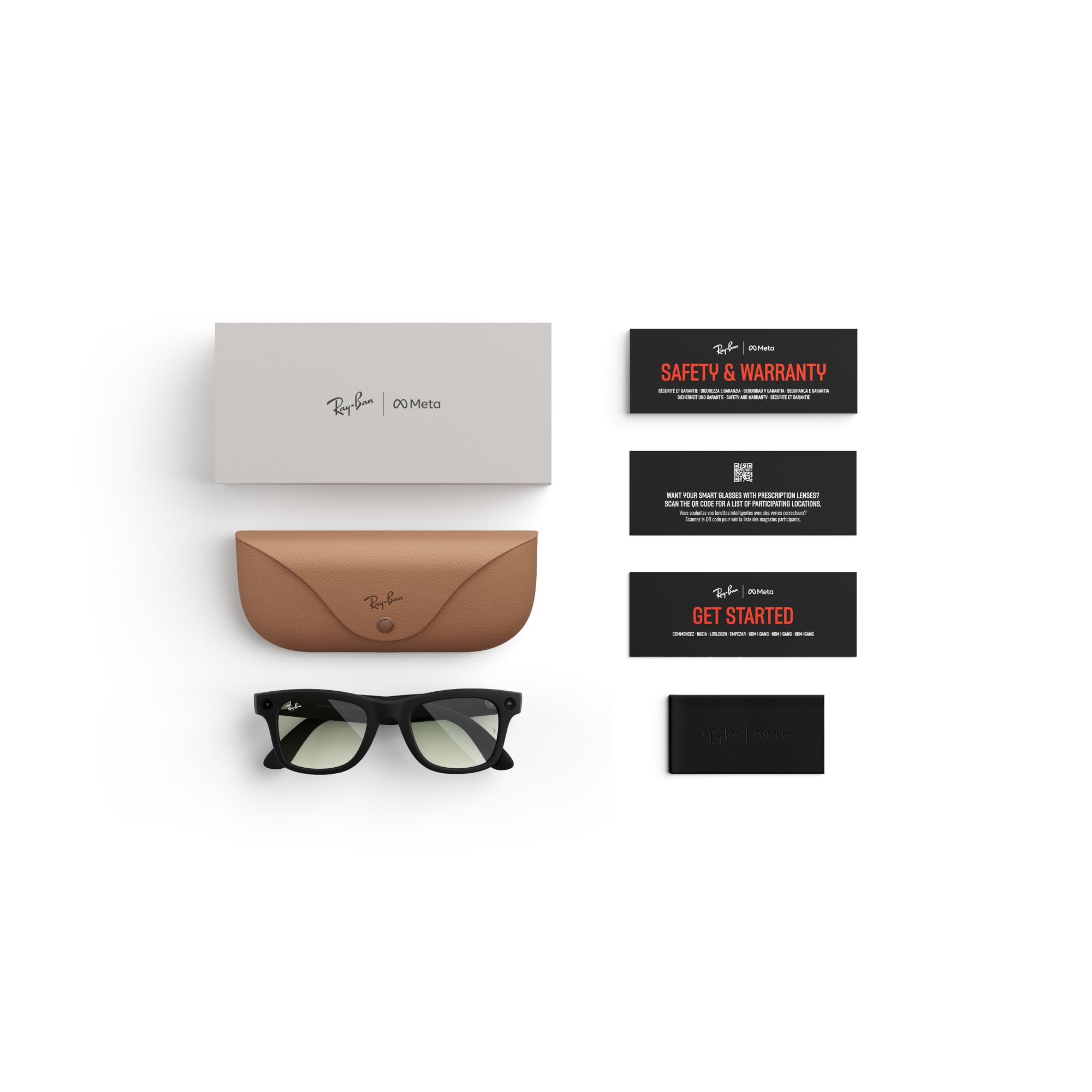 Refurbished Meta Ray-Ban Smart Glasses - Premium Sunglasses with Camera & Voice Assistant for Outdoor Adventures & Social Media Content Creation