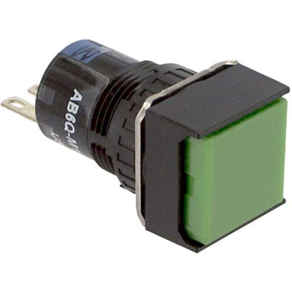 Waterproof Momentary Push Button Switch (IP65) - SPDT, Square Lens, Green - Pack of 2 - Ideal for Industrial Control Panels, Marine Equipment & Outdoor Machinery