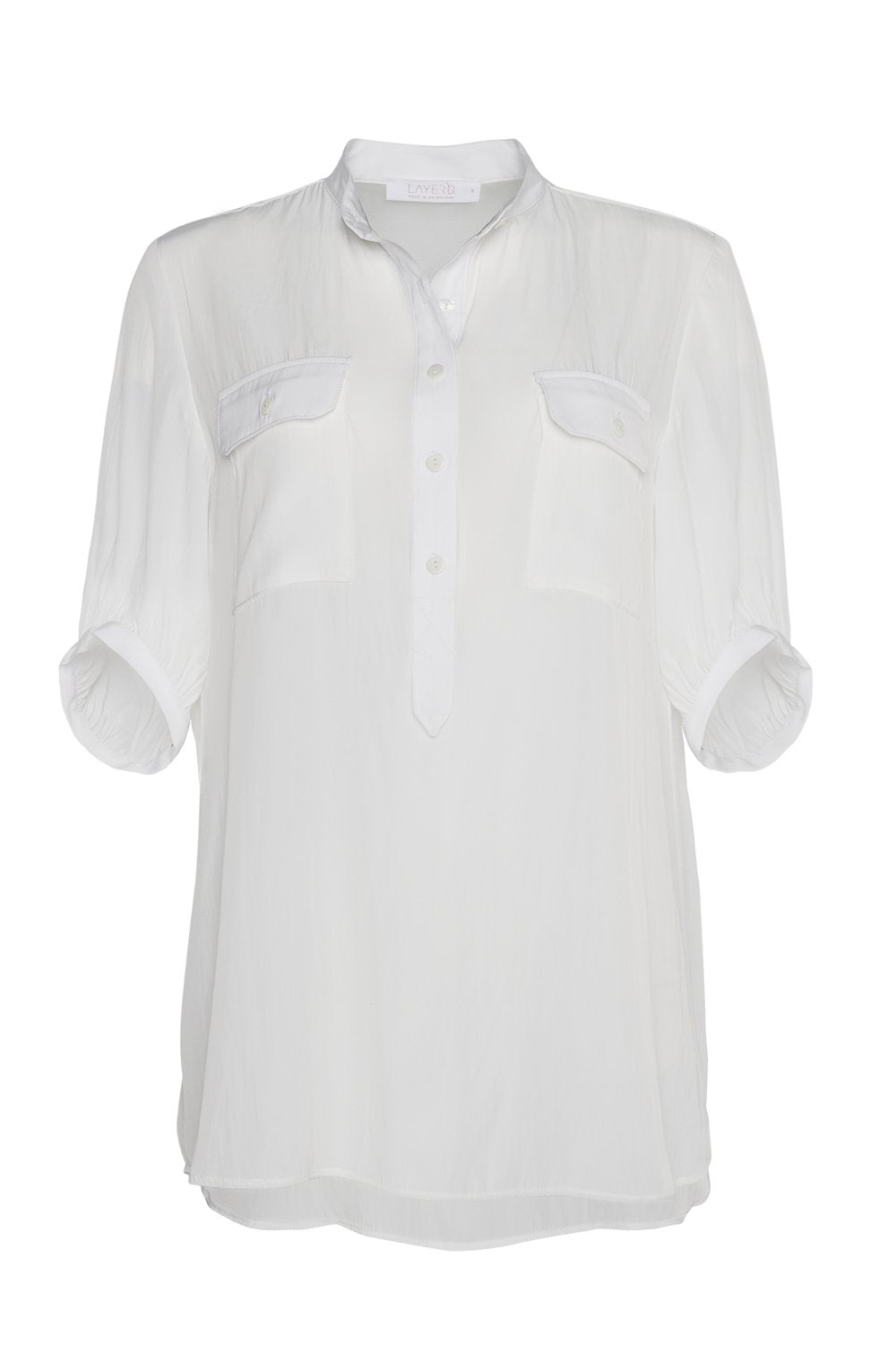 Eden Shirt Ivory - Premium Cotton Women's Blouse for Office, Casual & Special Occasions