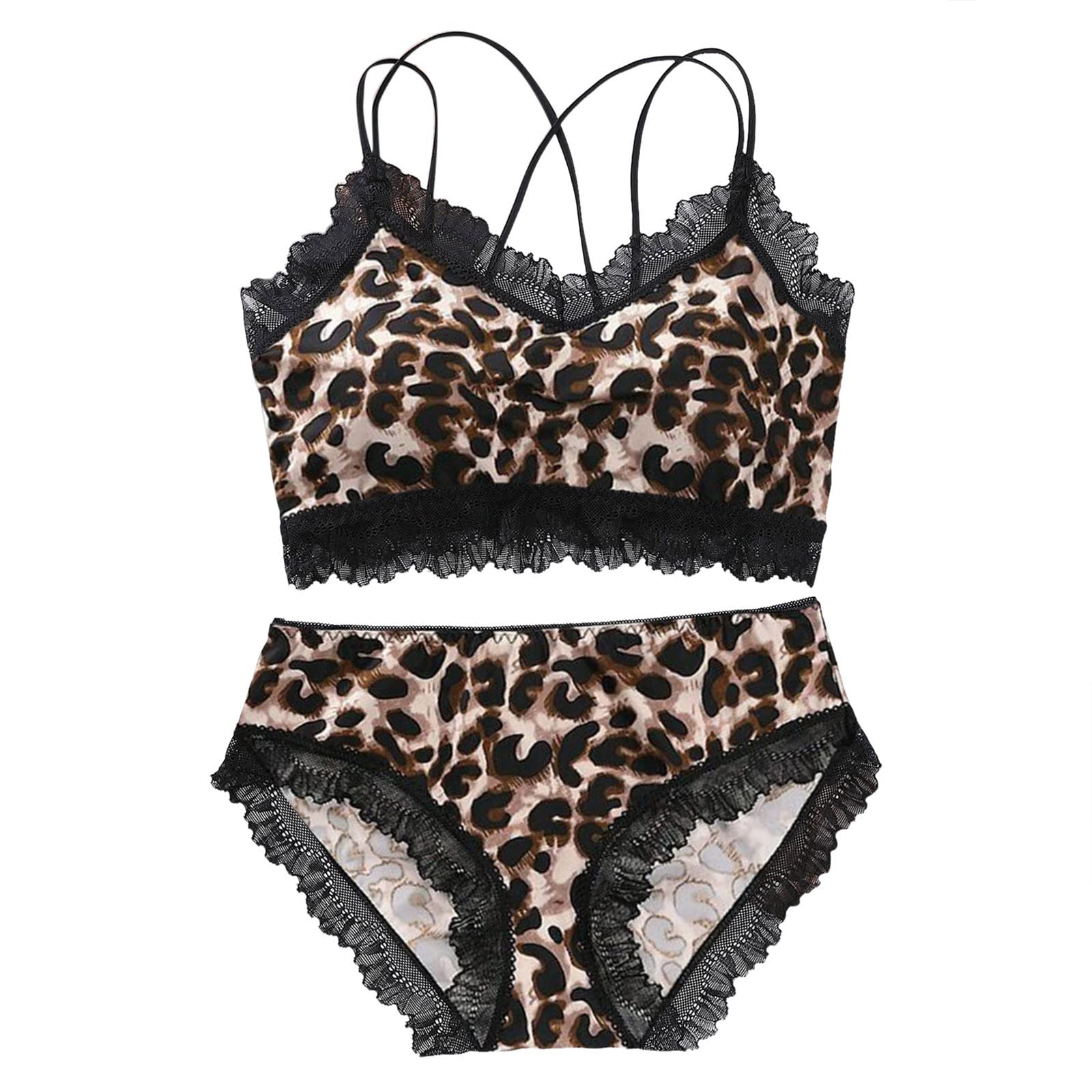 Sexy Red Lingerie Set for Women - 2 Piece Lace Bodysuit & Panties, Sparkling Pajamas & Babydoll Nightwear | Perfect for Valentine's Day, Honeymoon & Romantic Nights