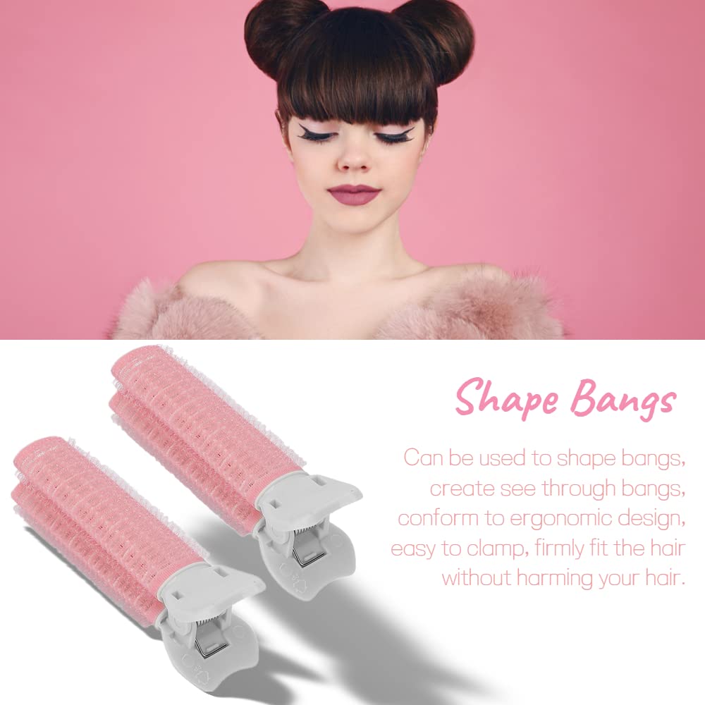 2 Pcs Volumizing Hair Clips for Women - Root Lift Curler Clips for Fluffy Hair, DIY Styling Tool for Curly & Wavy Hair (Pink) - Perfect for Home, Salon & Party Hairstyles