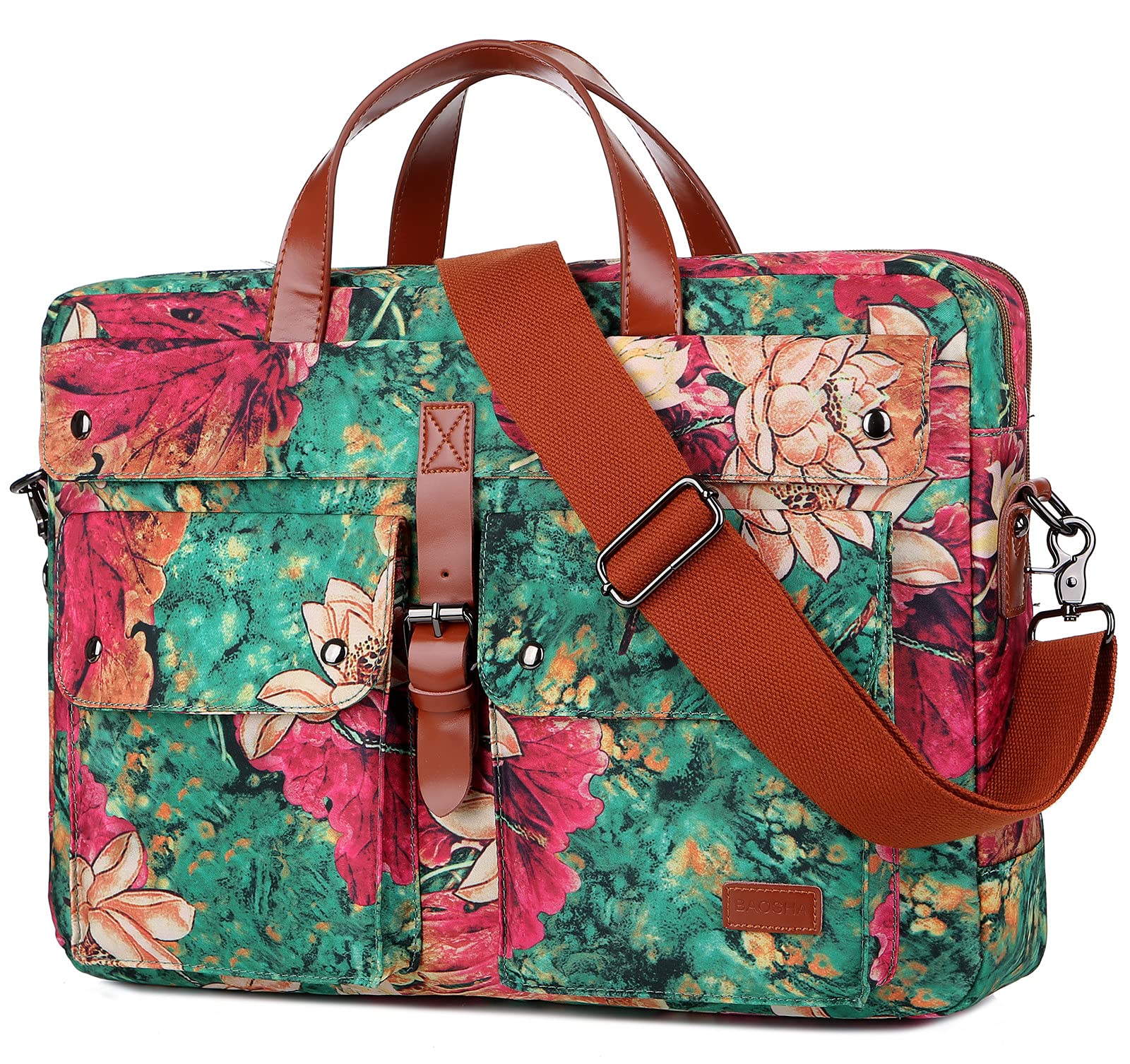 BAOSHA 17-inch Laptop Messenger Bag for Women - Waterproof Multicolor Computer Briefcase with Adjustable Strap (BC-07) - Perfect for Work, School & Business Travel