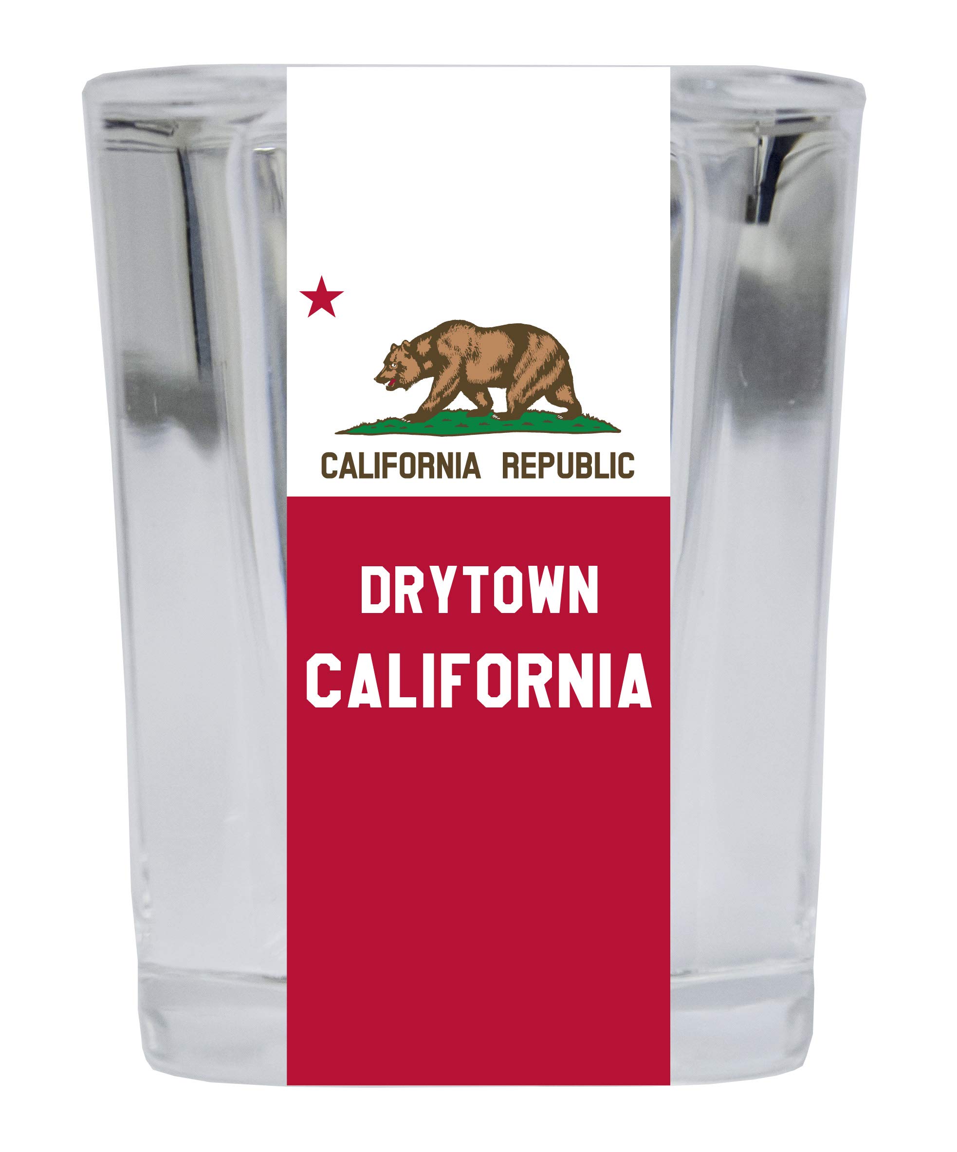 Drytown California Souvenir 2 Ounce Square Shot Glass - Perfect for Whiskey, Tequila, and Cocktails - Great for Parties, Gifts, and Collectibles