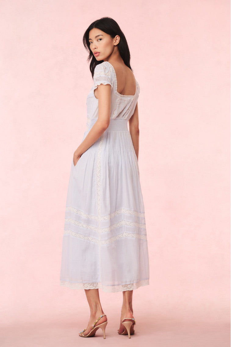 Suvi Cotton Midi Dress - Women's Flowy Summer Dress with Pockets | Perfect for Beach, Brunch & Casual Outings