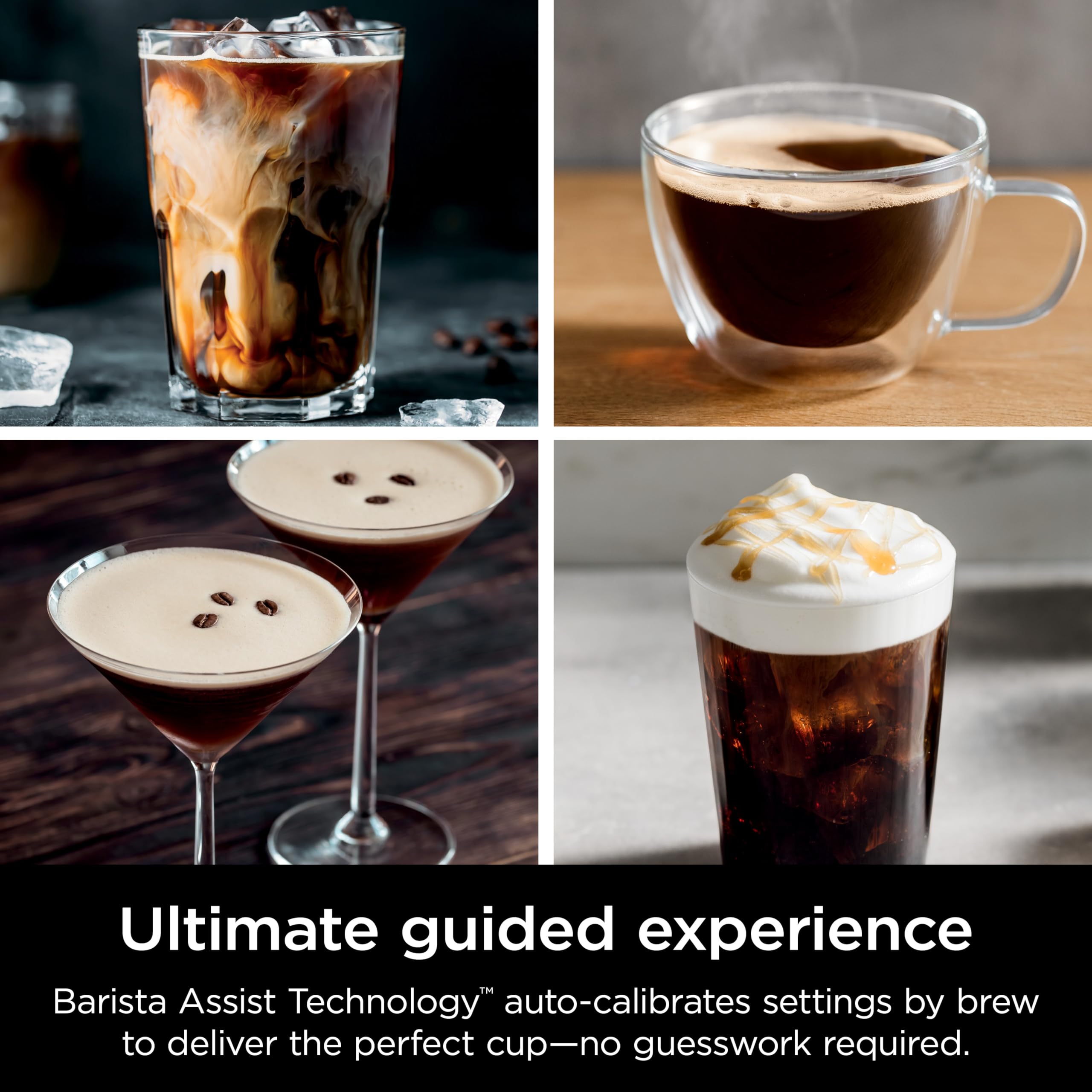 Ninja Luxe Café Premier Series Espresso Machine - 3-in-1 Drip & Cold Brew Coffee Maker with Built-in Grinder, Hands-free Frother for Dairy & Non-Dairy - Perfect for Home Baristas & Office Coffee Stations