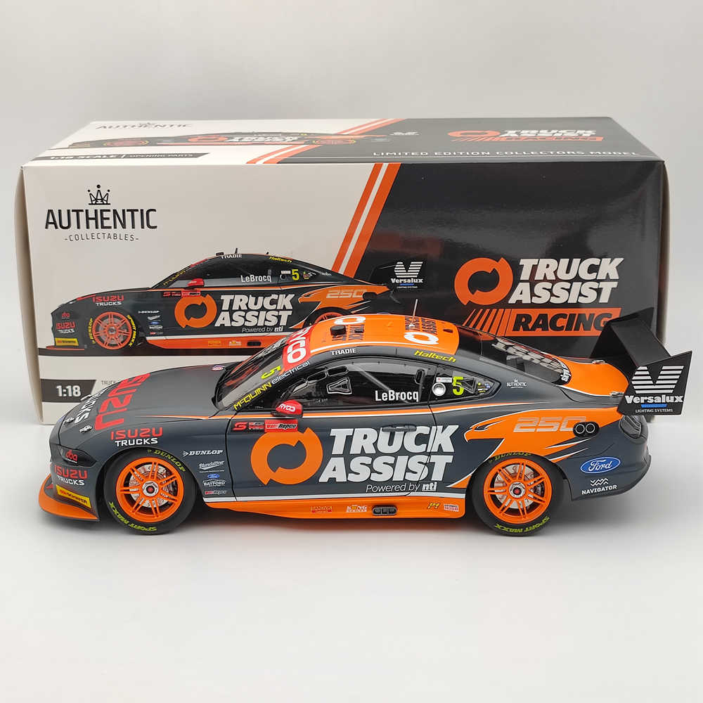 1/18 Scale Authentic Ford Mustang GT 2021 Diecast Model Car - Truck Assist Racing #5 Repco Mt Panorama 500 Limited Edition Collectible Toy Gift for Adults & Kids - Perfect for Display, Racing Enthusiasts, and Holiday Gifting