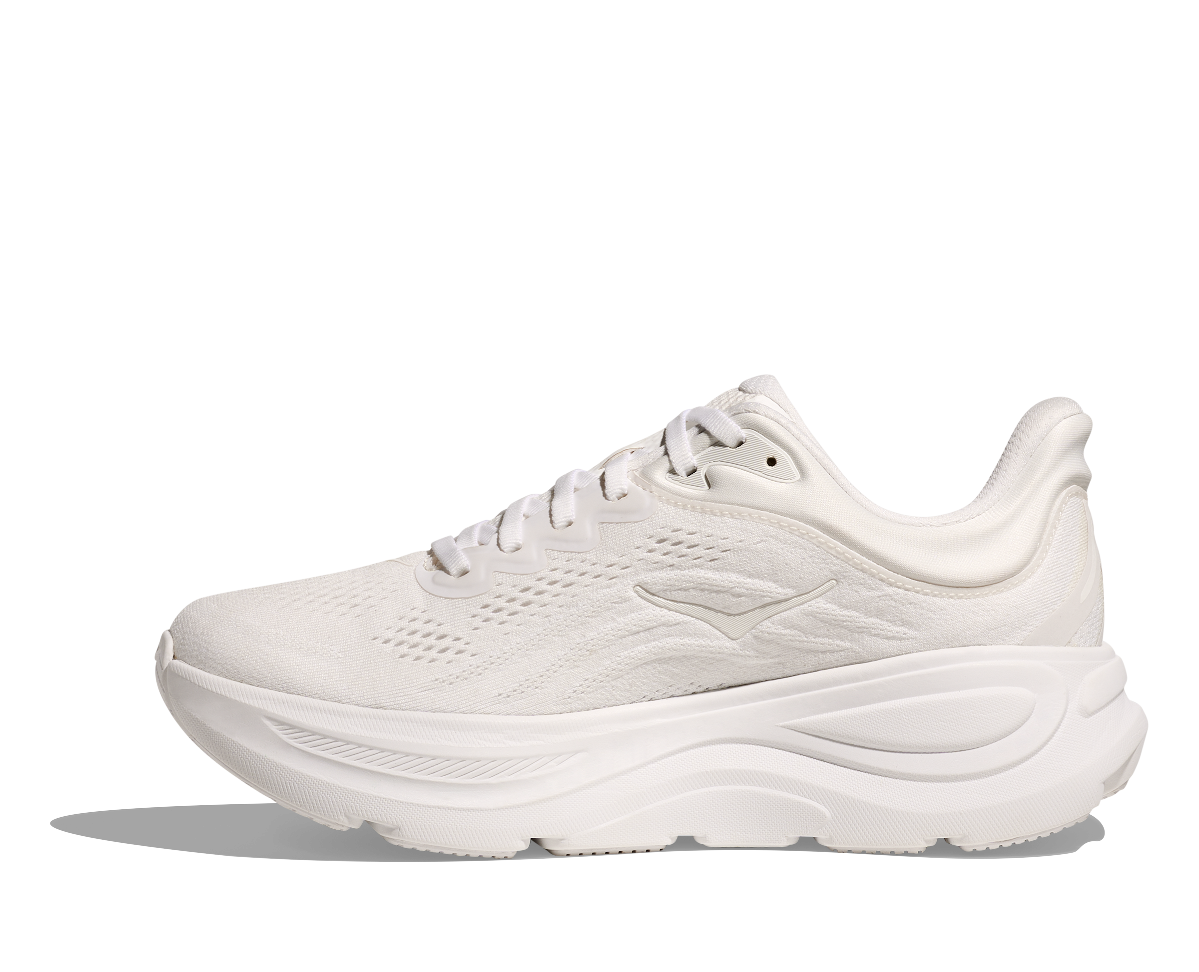 Hoka Women's Bondi 9 WIDE Running Shoes - White/White (WWH) | Cushioned Comfort for Long Distance Running & Walking