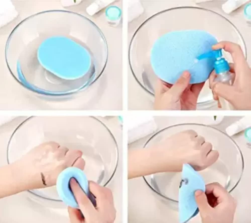 Feelhigh Soft Face Cleansing Sponge Puff - Gentle Makeup Remover & Exfoliating Wash Pad for Daily Skincare Routine | Perfect for Sensitive Skin & Travel Use