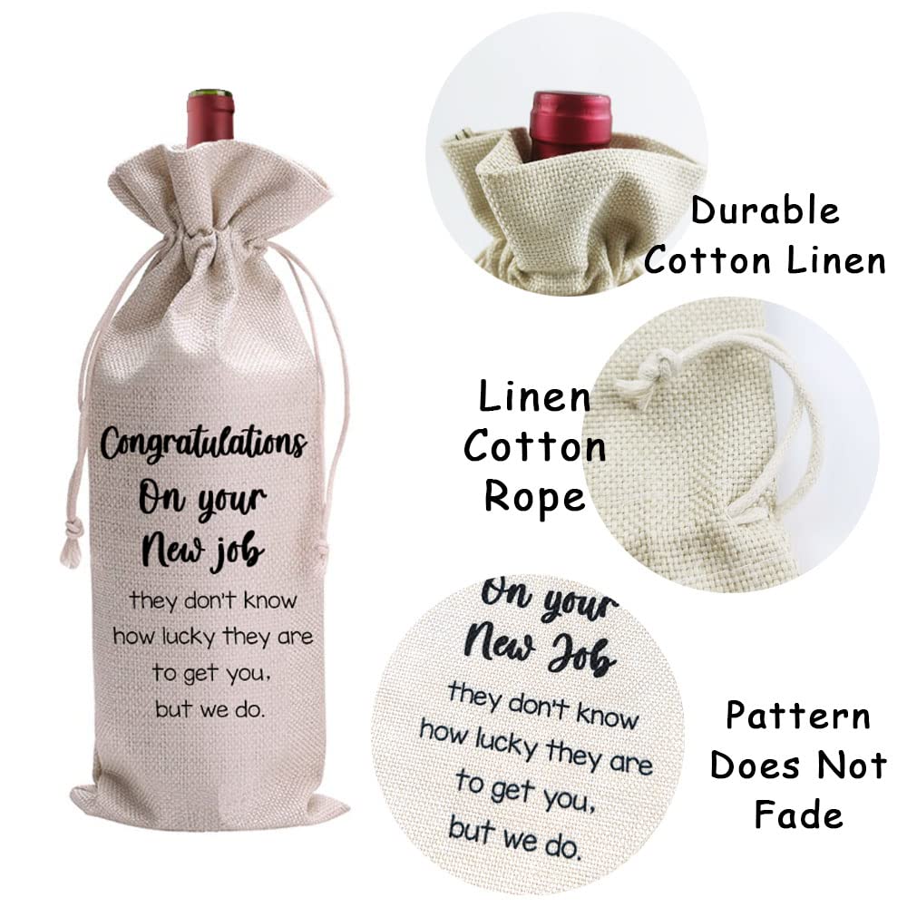LANBAIHE New Job Gift Bag - Congratulations & Going Away Present for Coworkers - Perfect for Farewell Parties & Career Celebrations (Beige-1)