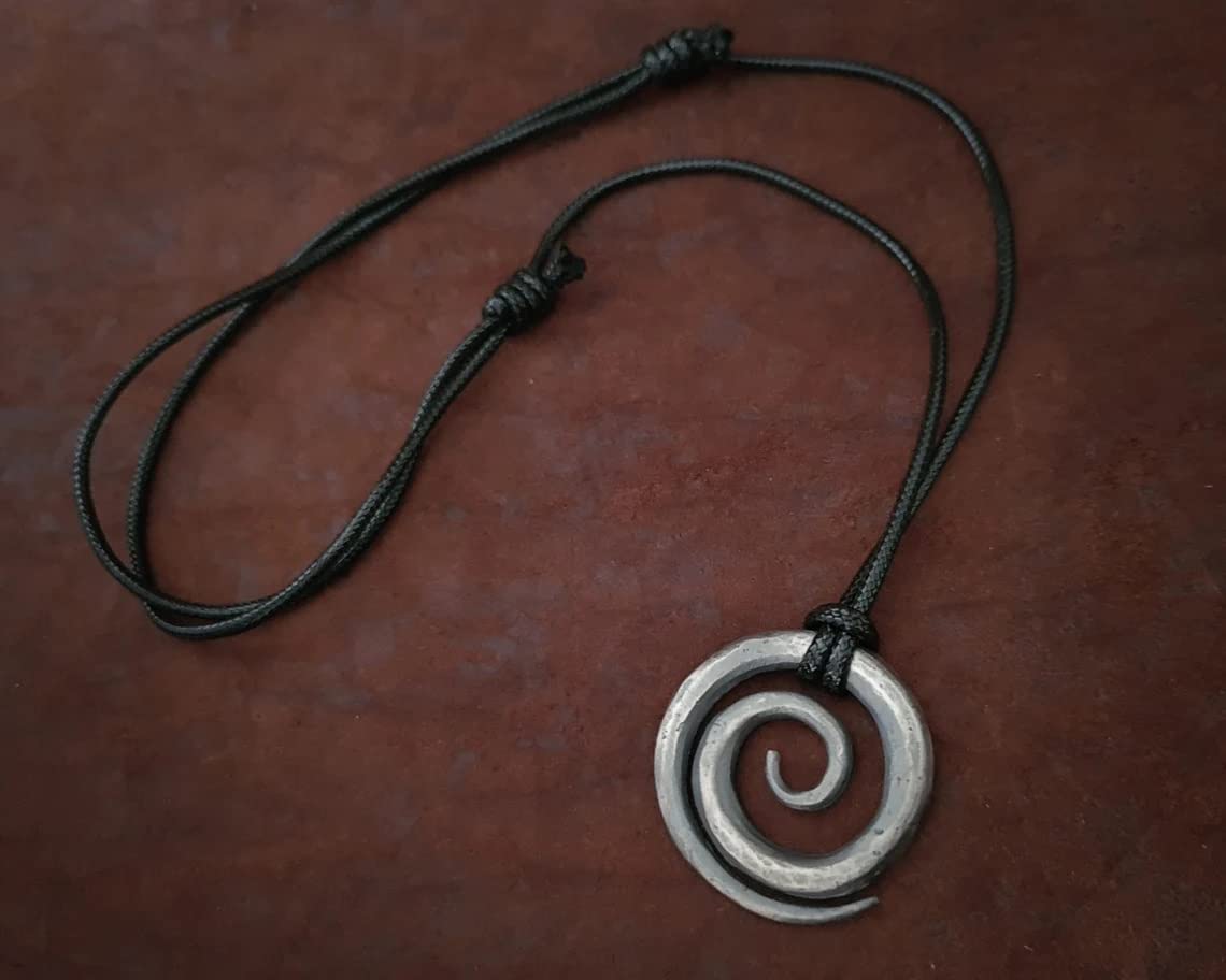 Viking Spiral Necklace for Men & Women - 925 Sterling Silver Celtic Eternity Pendant - Norse Jewelry Gift for Birthday, Anniversary & Viking Lovers - Perfect for Cosplay, Historical Reenactment & Everyday Wear
