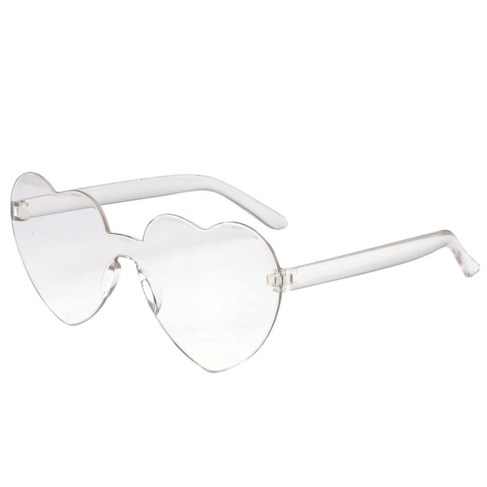 Cute Heart-Shaped Sunglasses for Women - Candy Color Trendy Ocean Personality Glasses - Perfect for Beach, Vacation & Summer Fashion