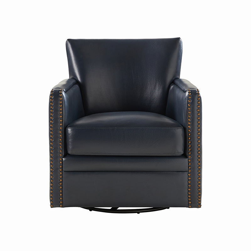 Gloria Genuine Leather Swivel Chair - 360° Rotating Office Chair with Adjustable Height for Home & Office Workspace - Perfect for Conference Rooms, Study Desks and Executive Offices