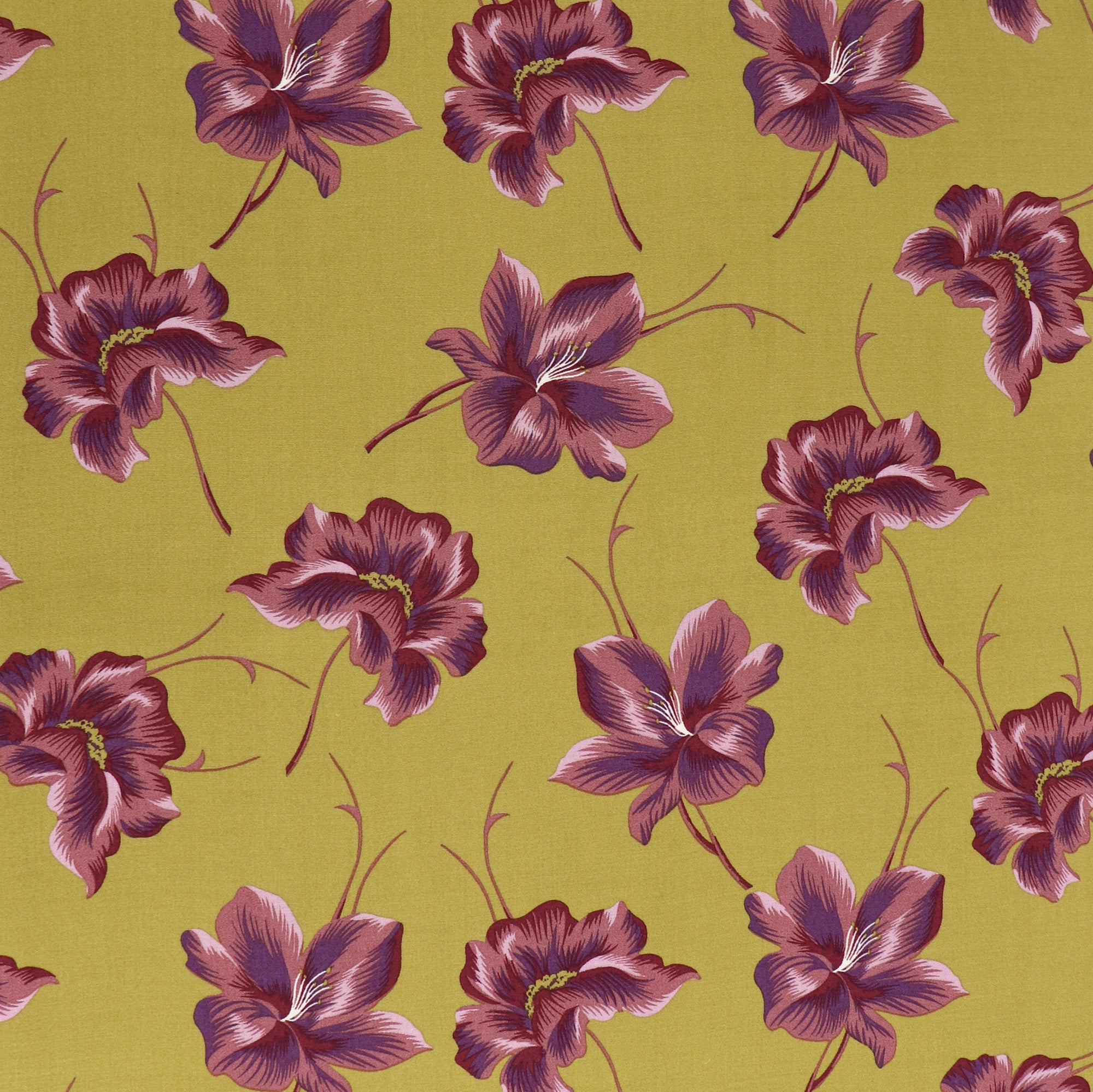 Viscose Lawn Fabric - Autumn Flower Print - 85cm Wide - Perfect for Dresses, Skirts & Summer Apparel