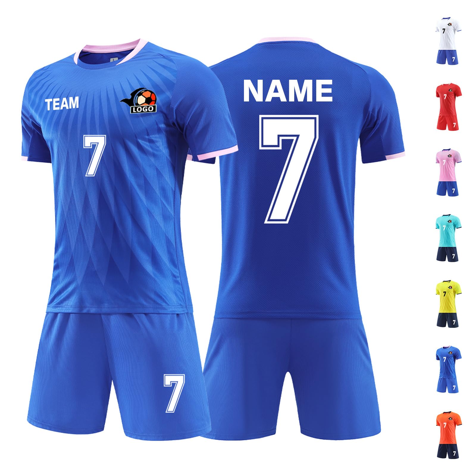 Custom Personalized Soccer Jerseys for Kids & Adults - Team Name, Number & Logo Printing - Perfect for Games, Tournaments & Fan Gear