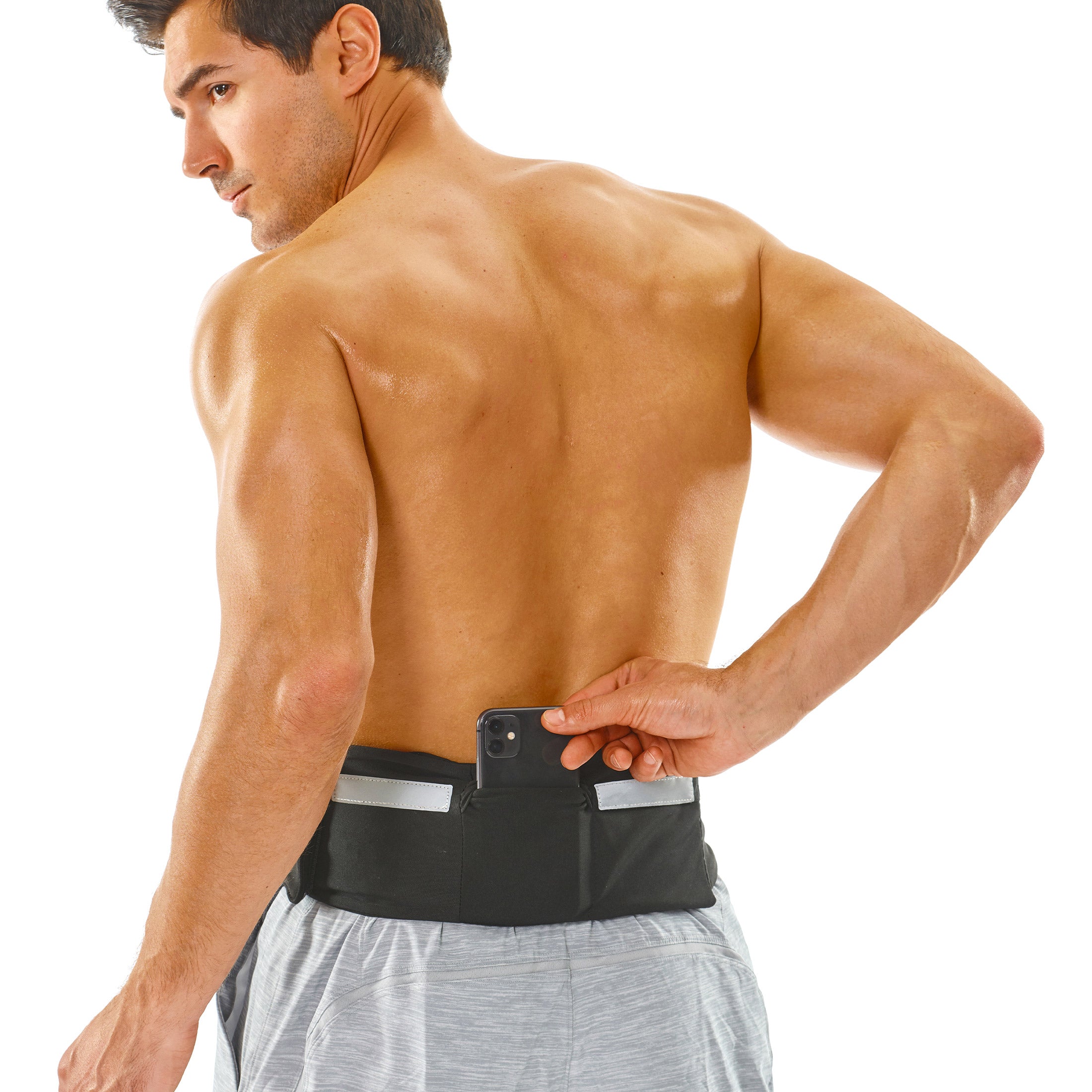 PRCTZ 2 in 1 Adjustable Waist Belt & Arm Band for Running, Gym, Hiking - Secure Phone Holder for iPhone & Android - Perfect for Fitness, Workouts & Outdoor Activities