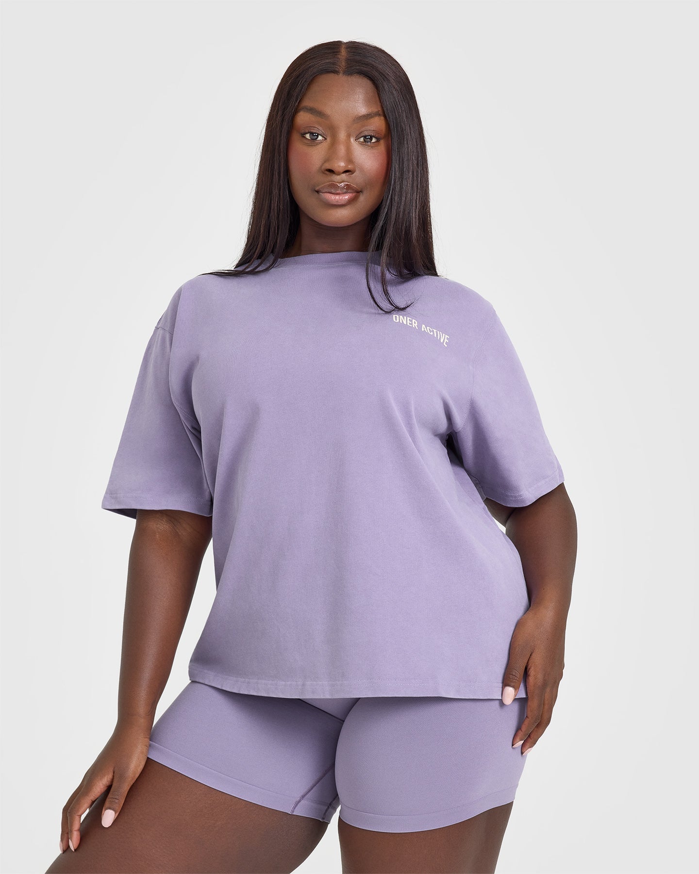 Oversized Graphic Washed T-Shirt for Women - Soft Purple Vintage Cotton Tee | Casual Streetwear, Lounge Wear & Festival Outfit