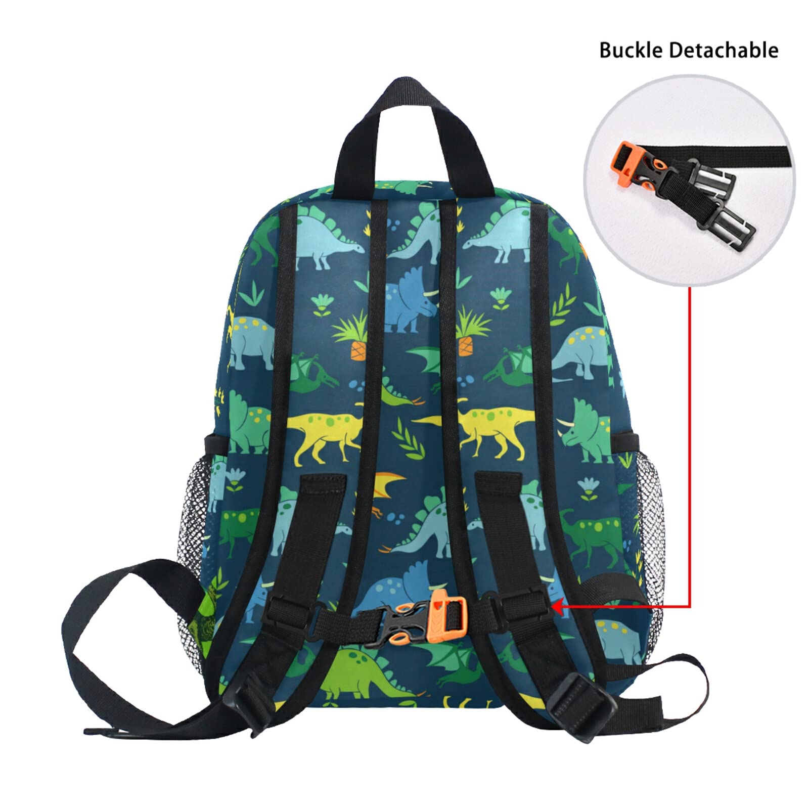 Custom Green Dinosaur Kids Backpack with Adjustable Chest Strap - Personalized School Bag for Boys & Girls - Perfect for Preschool, Kindergarten & Daycare - Durable Toddler Bookbag for Outdoor Adventures & Daily Use