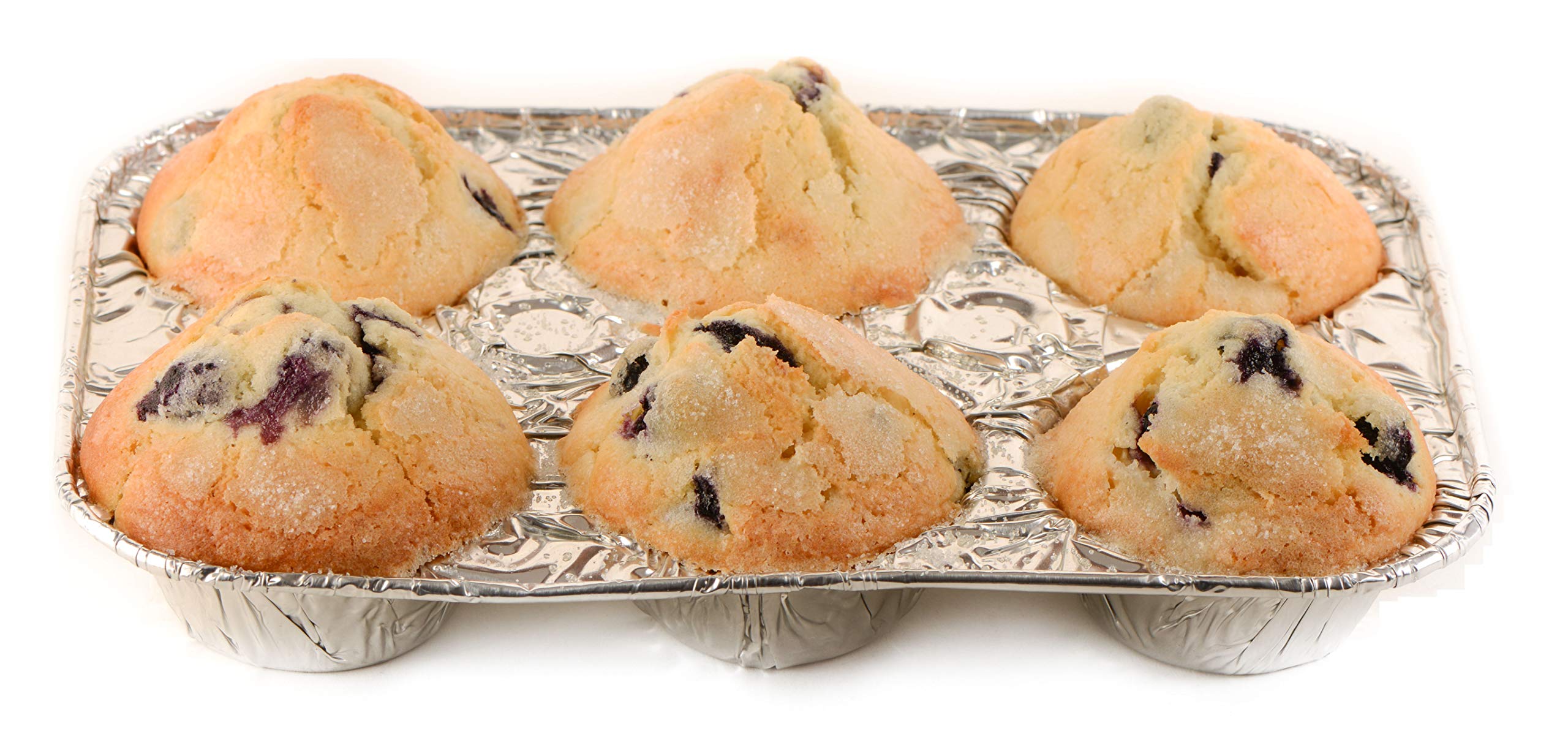 400-Pack Disposable Aluminum 6-Cup Muffin Pans - Heavy Duty Baking Tins for Cupcakes, Muffins & Mini Pies - Reusable & Recyclable - Perfect for Home Baking, Parties & Commercial Kitchens