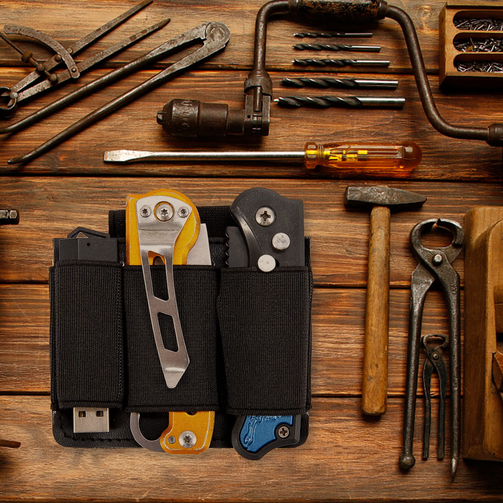 EDC Pouch & Pocket Organizer - Compact Storage for Multitool, Tactical Pen, Pocket Knife & Flashlight | Perfect for Everyday Carry, Camping, Hiking & Outdoor Adventures