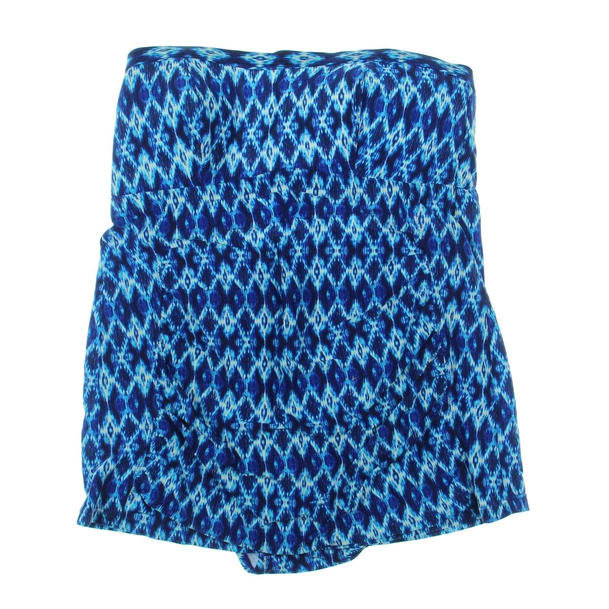 Jessica Simpson Women's Plus-Size Navajo Bandeau Swim Dress | Flattering Swimwear for Curvy Women | Beach, Pool & Vacation Essentials