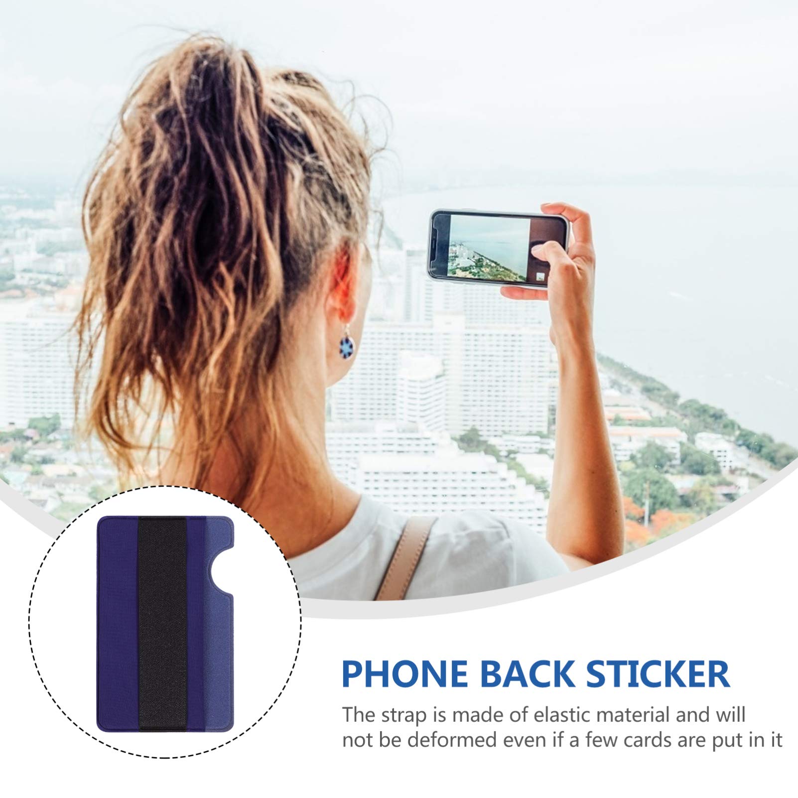 Hemobllo 1pc Sticky Phone Wallet - Slim Card Holder for iPhone & Android - Stick-On Back Pocket for Credit Cards, ID, Cash - Perfect for Women's Travel, Gym & Everyday Use