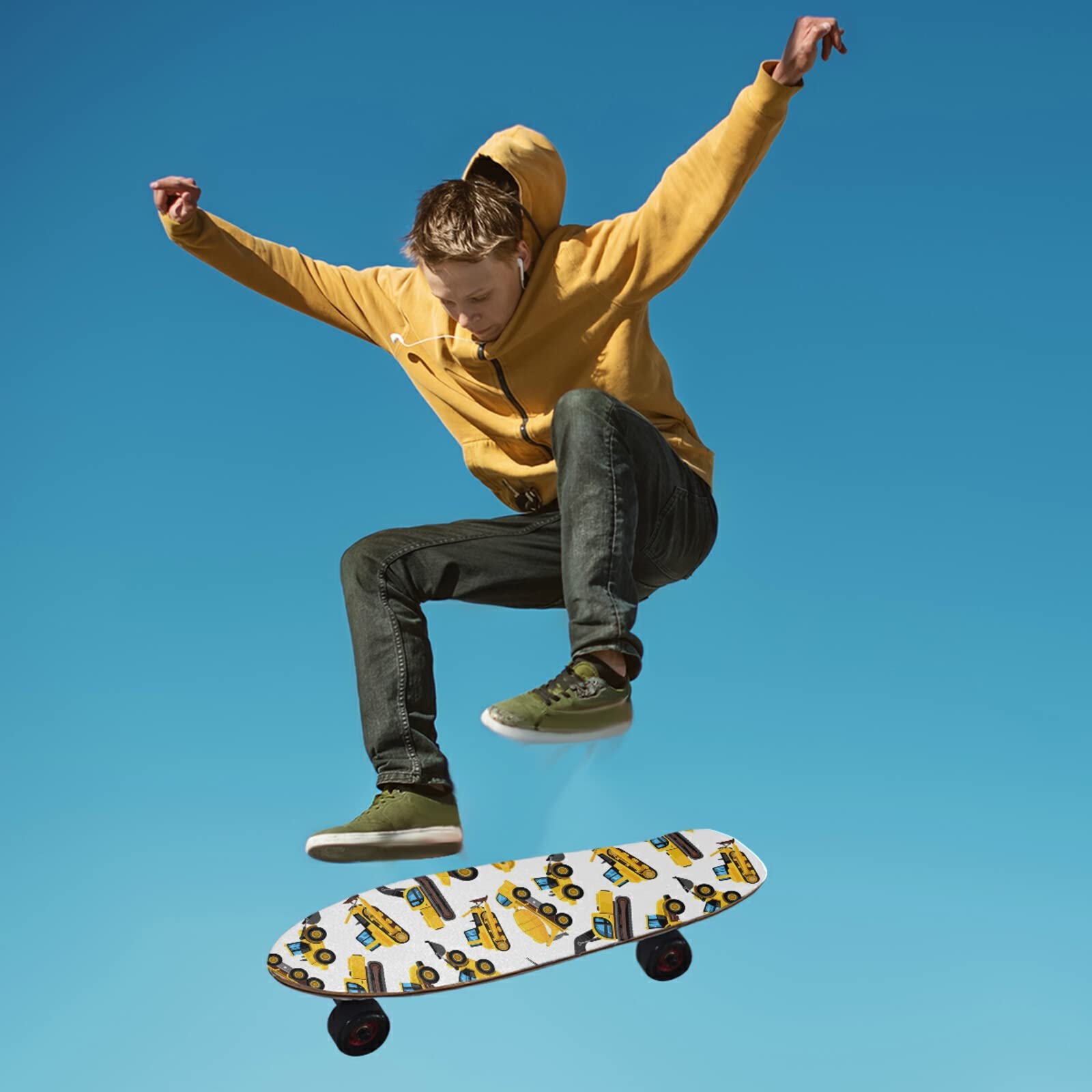 Poeticcity Waterproof Skateboard Grip Tape - Anti-Slip, Tear-Resistant Sandpaper Sheet for Longboards & Scooters | Bubble-Free Application | Perfect for Street Skating, Commuting & Tricks