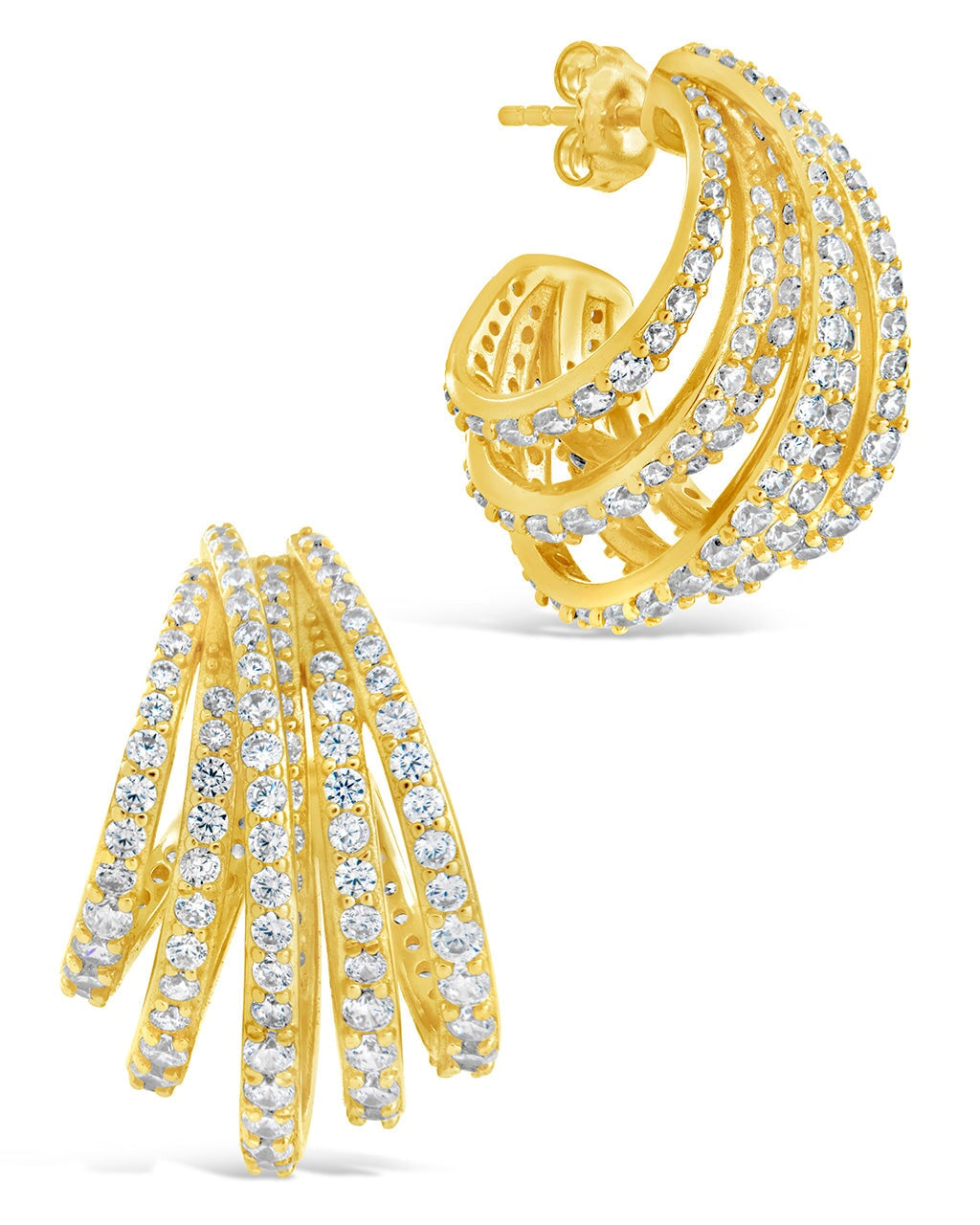 Stylish Jenny CZ Statement Hoop Earrings for Women - Sparkling Cubic Zirconia Fashion Jewelry - Perfect for Parties, Weddings & Evening Events